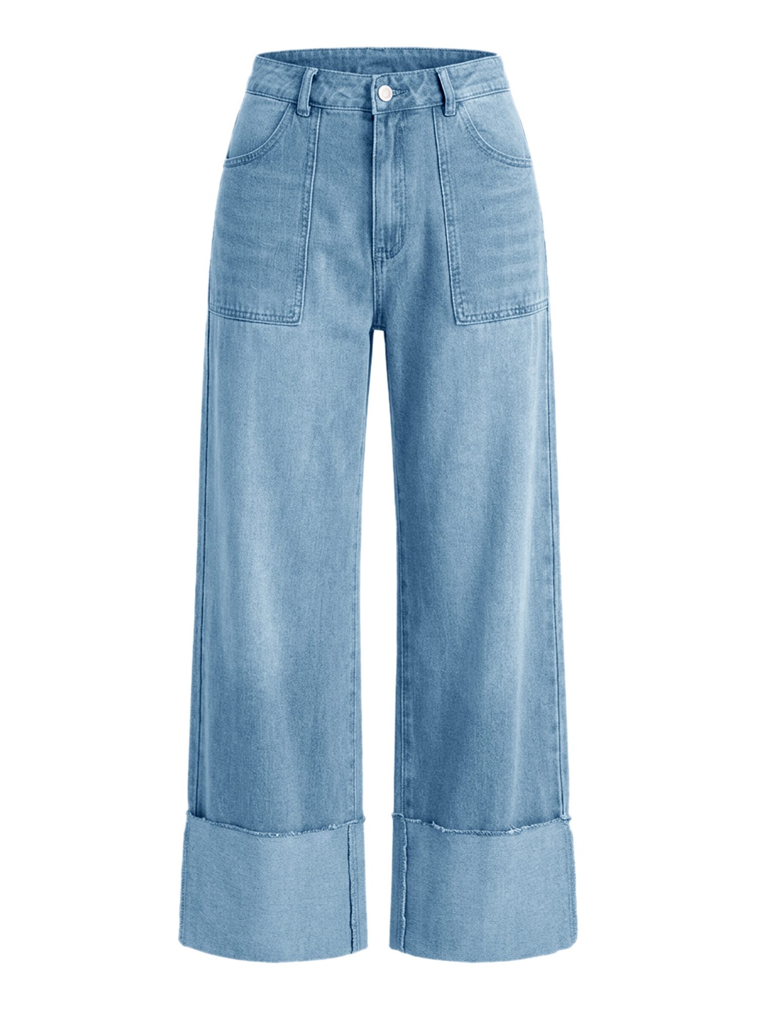 Imily Bela Regular-fit-Jeans Damen Jeans locker geschnittene gerade (Packung, 1-tlg., 1per-Pack) krempelbar – Bild 5 von 5