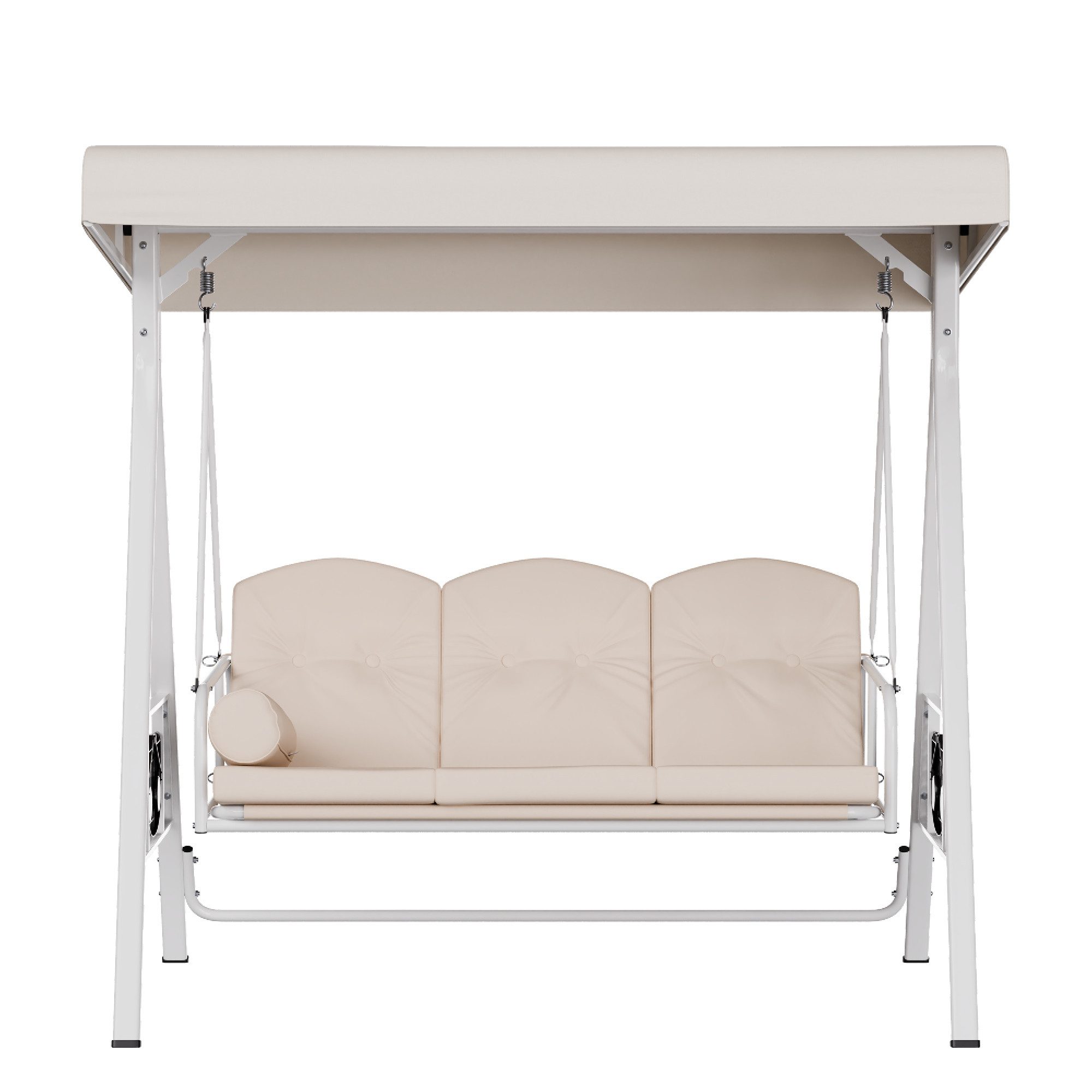 blumfeldt Hollywoodschaukel GrandSway, 3-Sitzer, Verstellbare Rückenlehne: Ermöglicht den Benutzern, die Rückenlehne individuell anzupassen und somit maximalen Komfort zu genießen, Set, Gartenliegen Swing Lounger Sonnendach Garten Balkon Outdoor 3 Sitzer