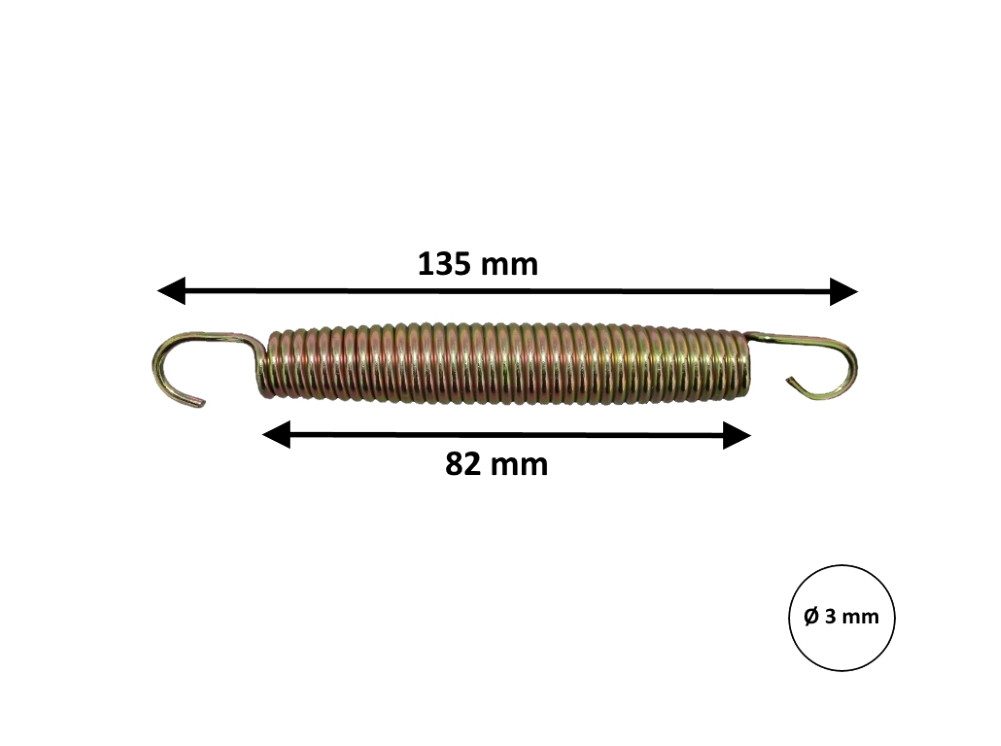 walexo Gartentrampolin Trampolinfedern Stahlfedern Zugfedern Spannfedern 13,5 cm (135 mm), (5)