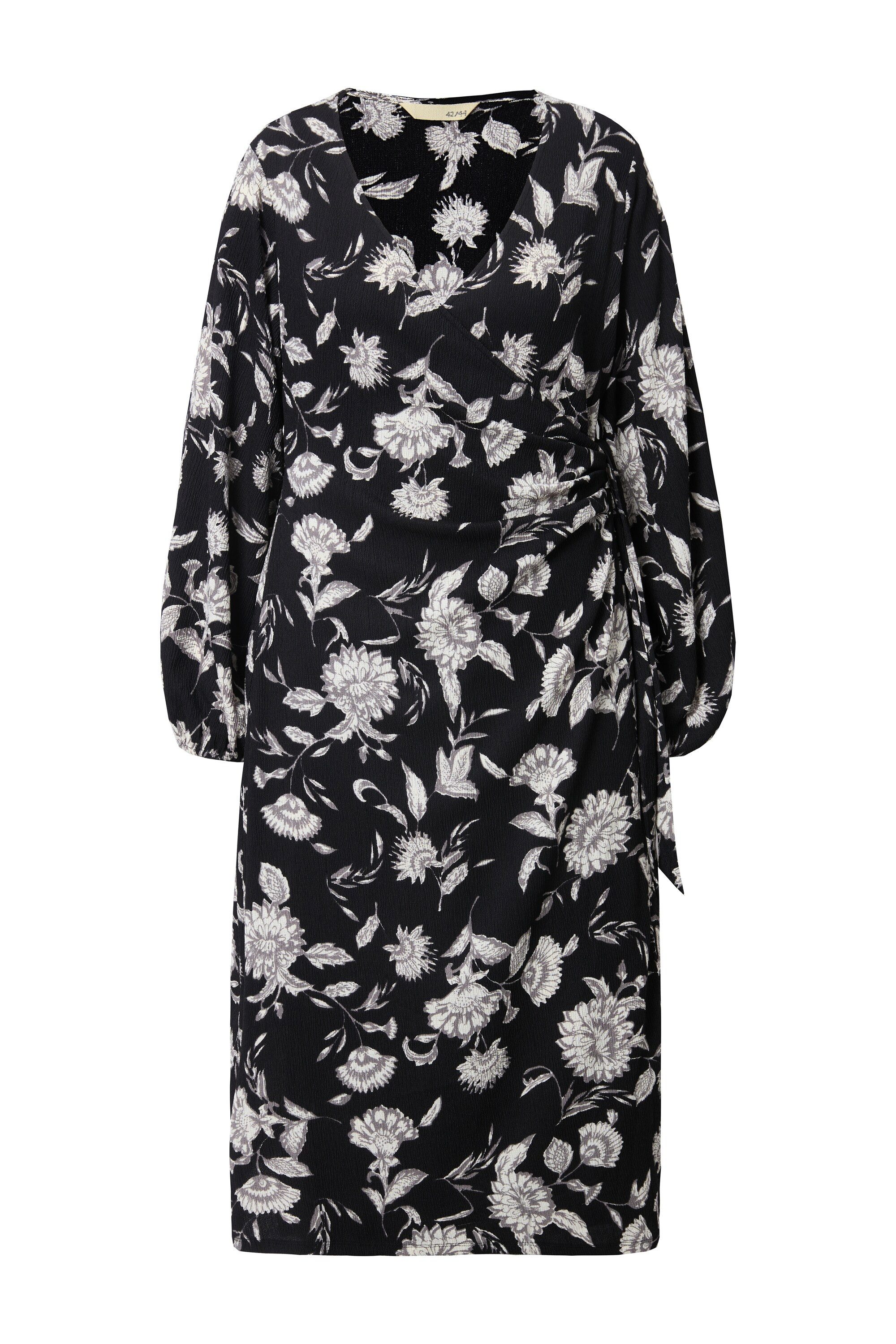 Studio Untold Maxikleid Maxi-Wickelkleid Straight Shape Flowerprint günstig online kaufen