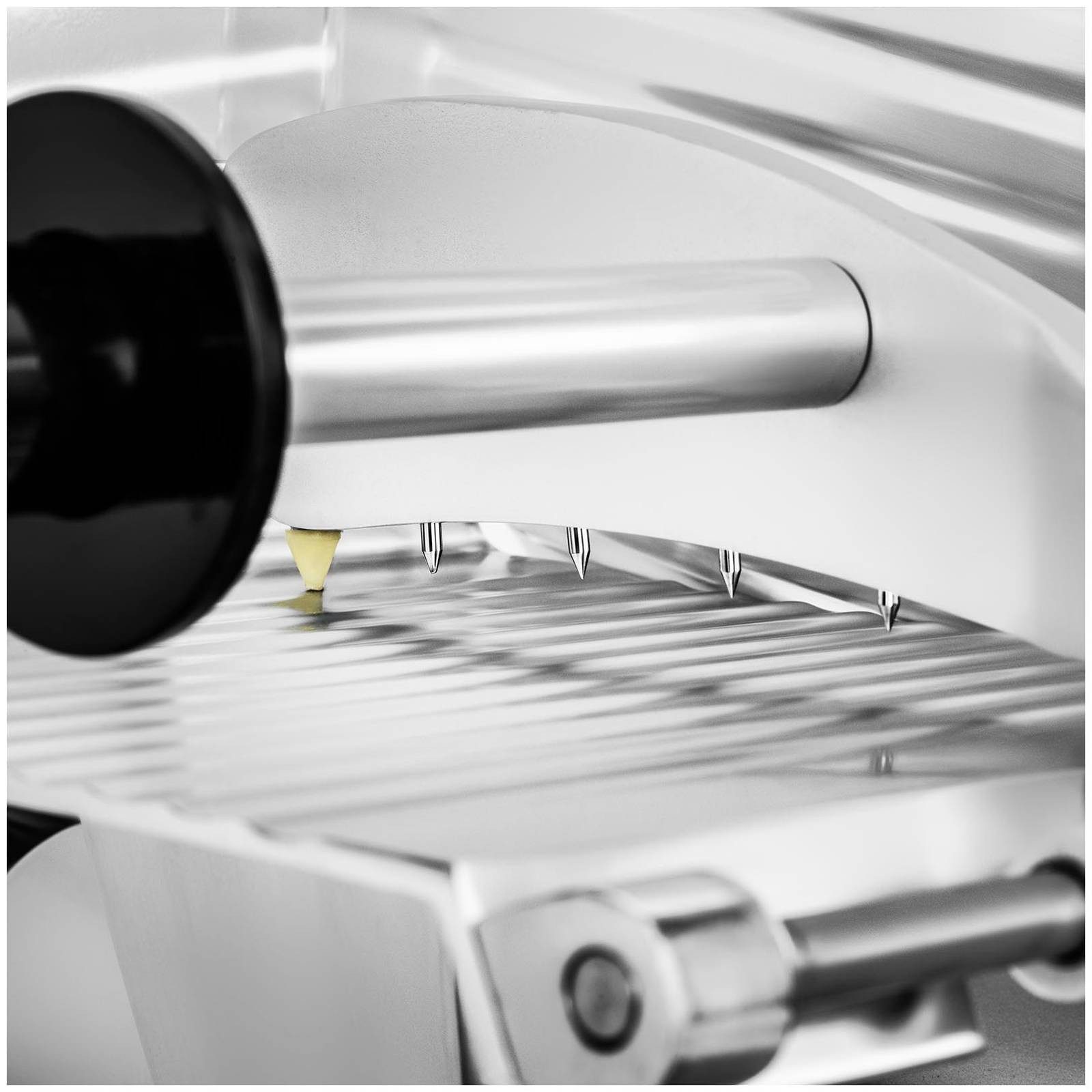 Royal Catering Allesschneider Aufschnittmaschine Edelstahl Ø 250 mm Schrägschneider 480 U/min Gastro, 150 W