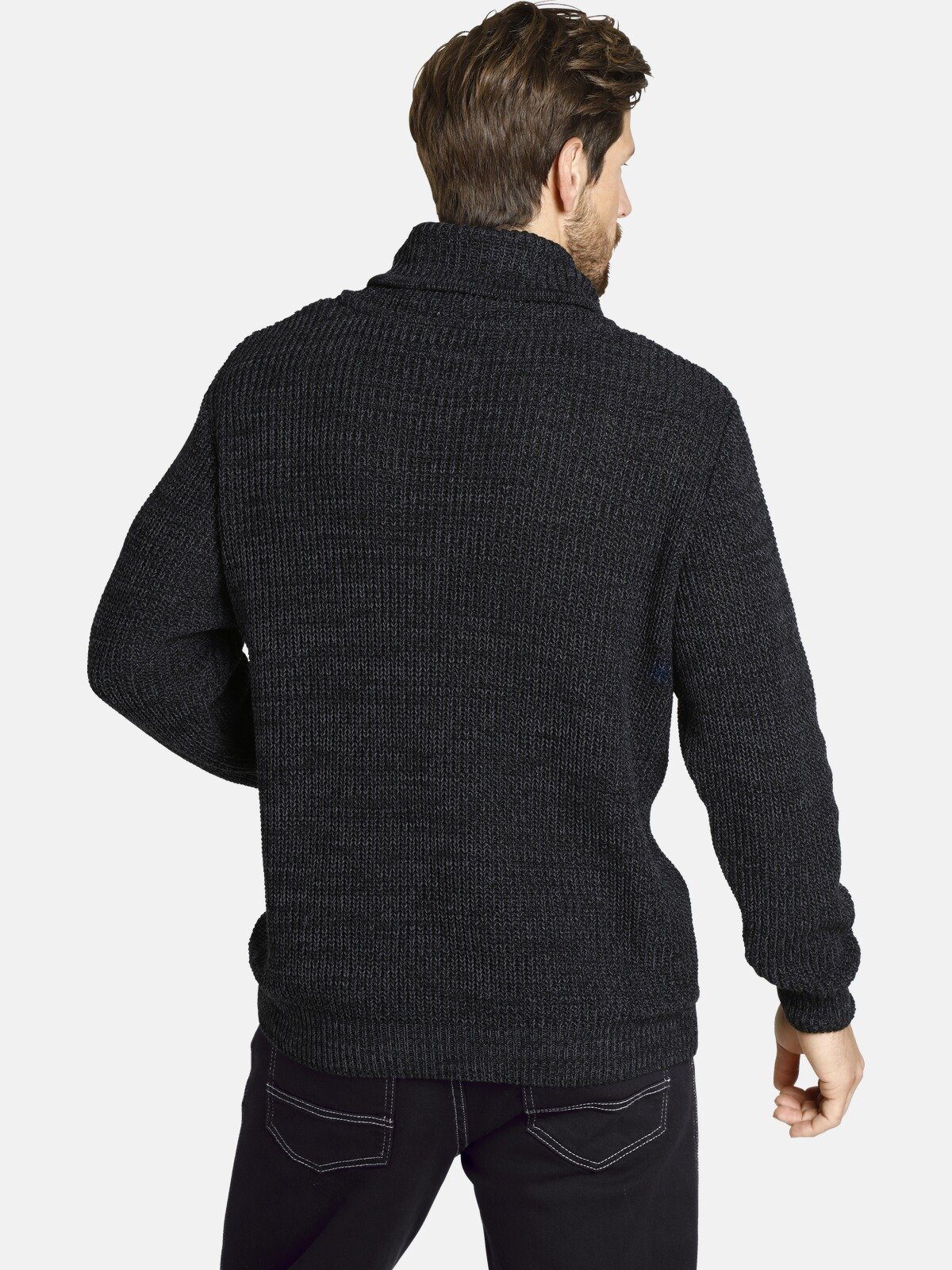 Jan Vanderstorm Schalkragenpullover DUMENI mit asymmetrischem günstig online kaufen