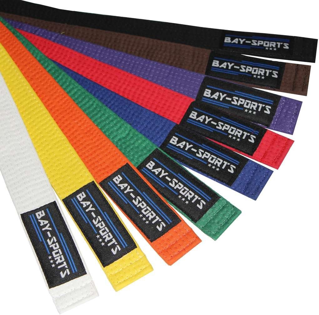 BAY-Sports Karateanzug Budogürtel Karategürtel Kampfsportgürtel orange günstig online kaufen