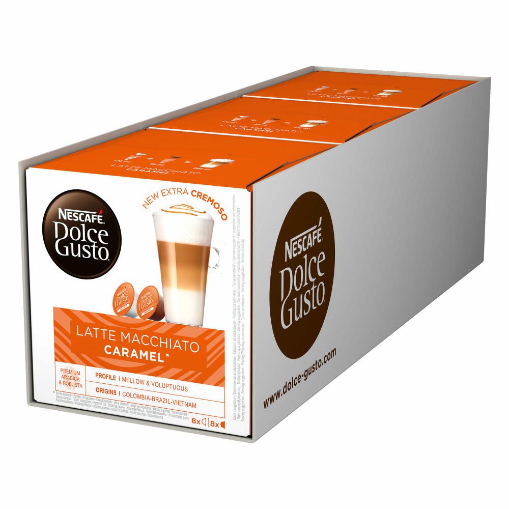 NESCAFÉ® Dolce Gusto® Kaffee Caramel Latte Macchiato 3er Set, 3 x