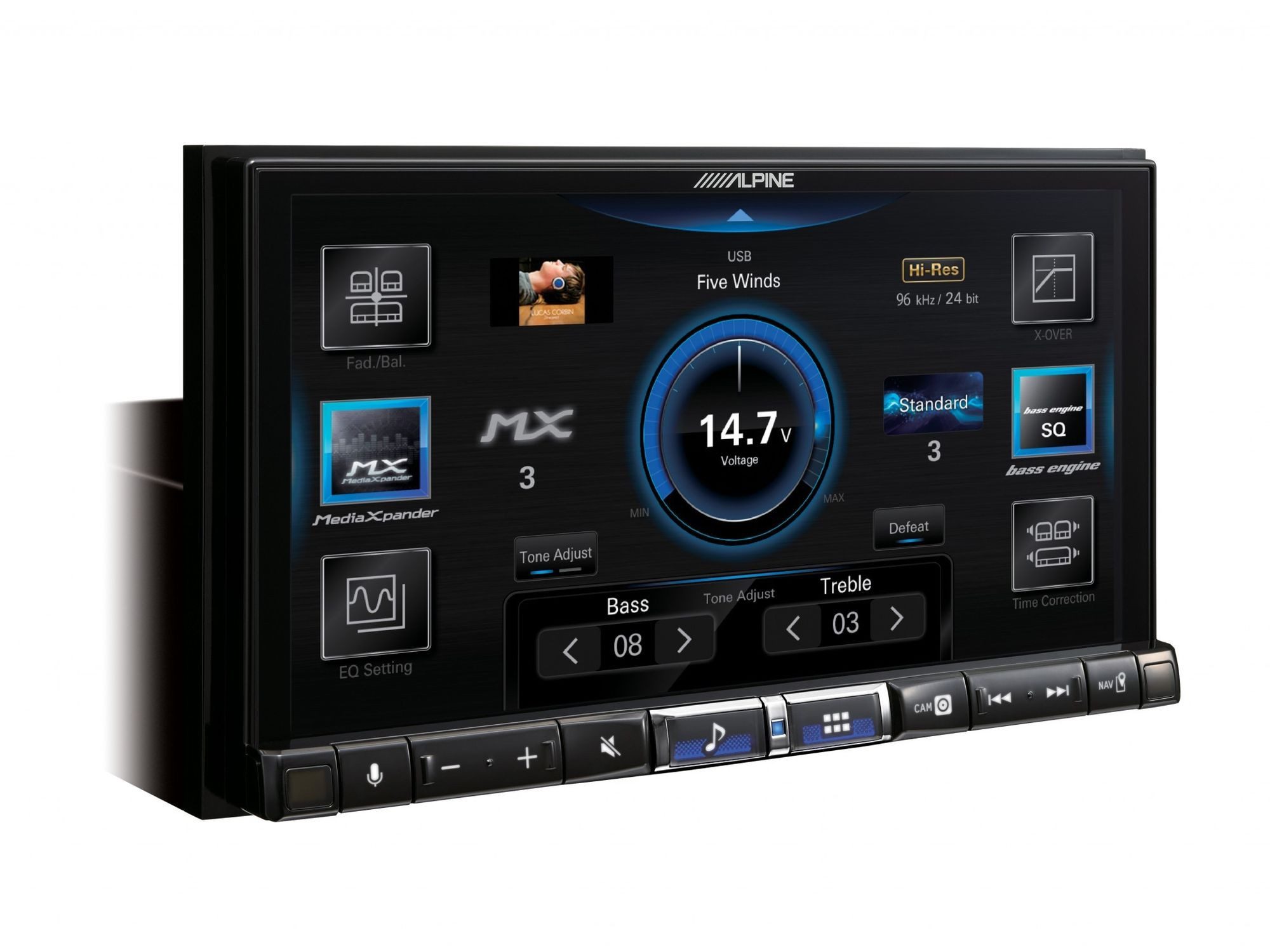 ALPINE iLX-705D Wireless Apple CarPlay Androidradio mit 7 Zoll Display Autoradio (Freisprecheinrichtung)