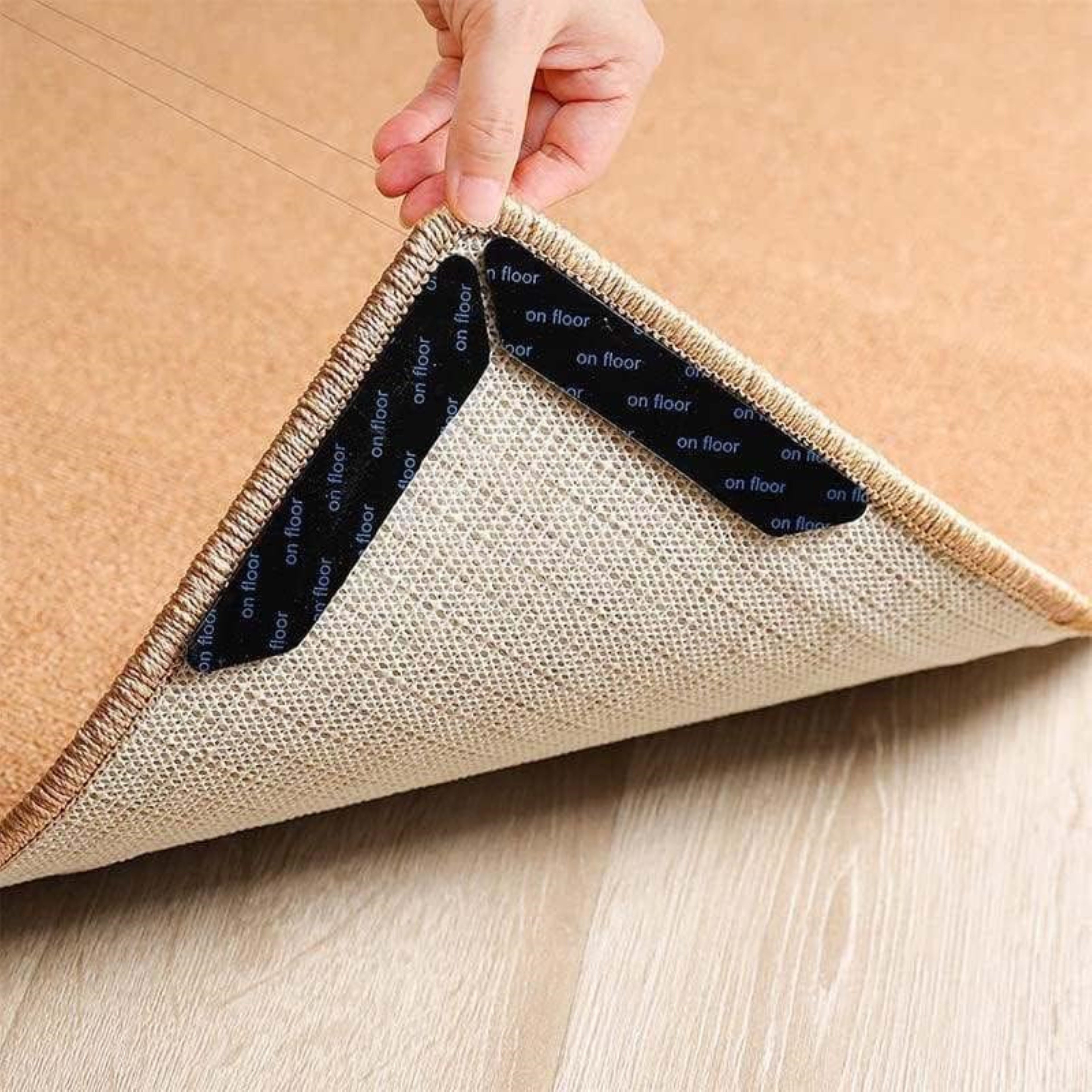 Generic Antirutsch Teppichunterlage Teppichgreifer A1 – 16 Stück, doppelseitig, rutschfest, (Rutschfeste Teppichpads für alle Teppichformen und glatte Böden, 16-St., 16er-Set Teppichgreifer, doppelseitig haftend, für glatte Böden), Rutschfeste Teppichgreifer, doppelseitig, wiederverwendbar, 16 Stück