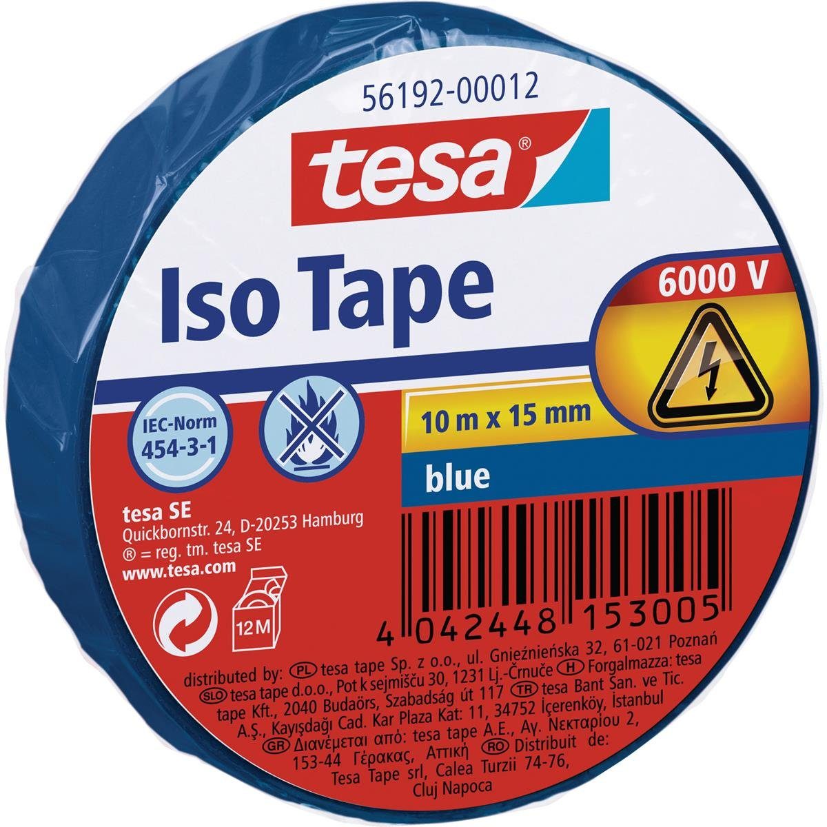 tesa tesa Isolierband 10m 15mm blau Tintenpatrone