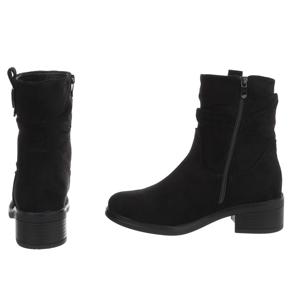 Ital-Design Damen Stiefelette mit Blockabsatz und Reißverschluss Stiefelette (92355167) Blockabsatz Stiefeletten in Schwarz – Bild 5 von 5