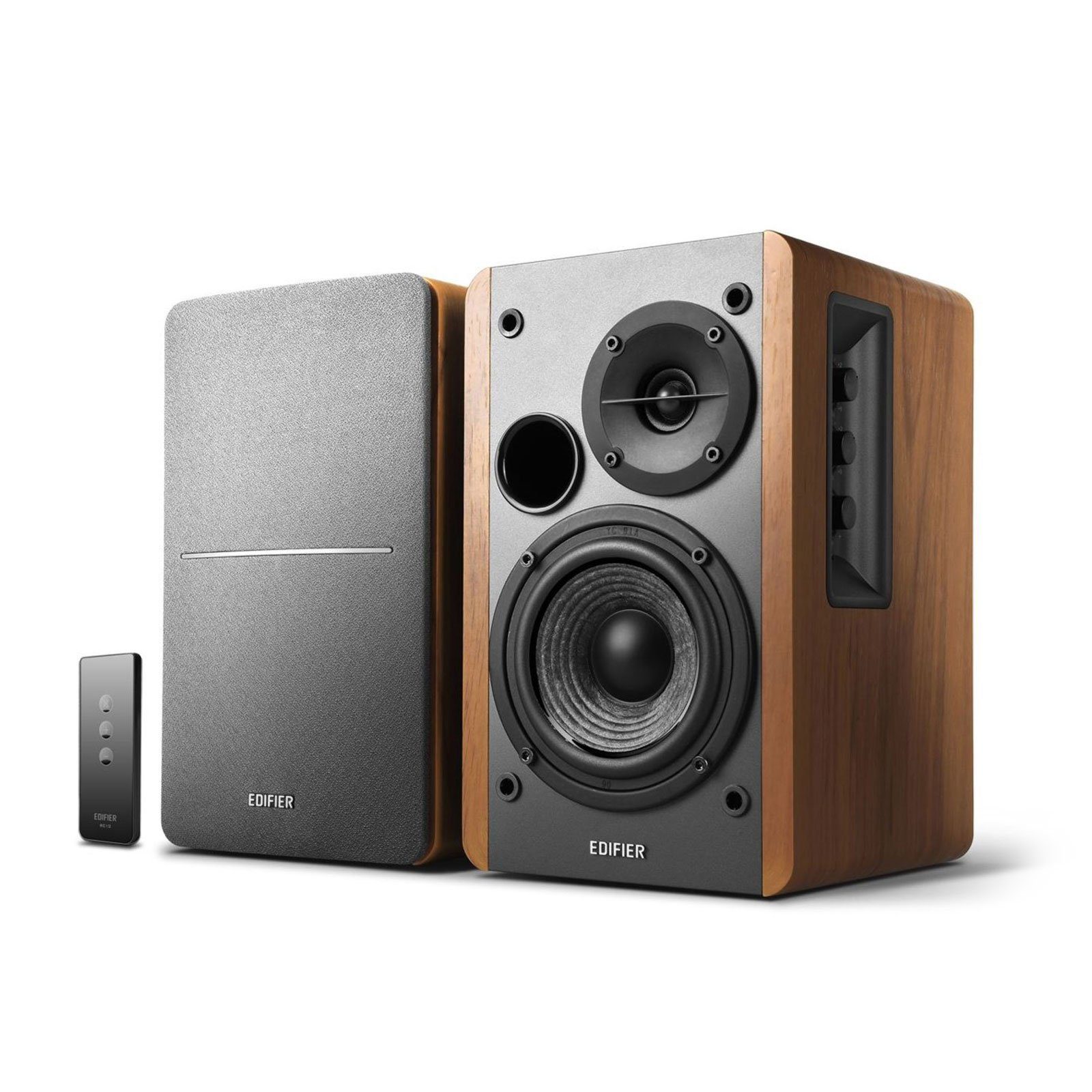 Edifier® Studio R1280T Lautsprechersystem in Echtholzgehäuse,Fernbedienung Regal-Lautsprecher (42 W, Subwoofer)