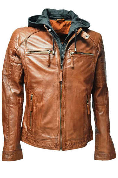 Zimmert Leather Lederjacke Carlo mit abnehmbarer Kapuze