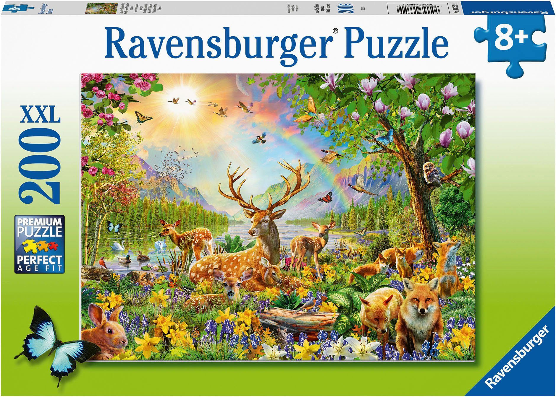 Ravensburger Puzzle Anmutige Hirschfamilie, 200 Puzzleteile, Made in Germany; FSC® - schützt Wald - weltweit