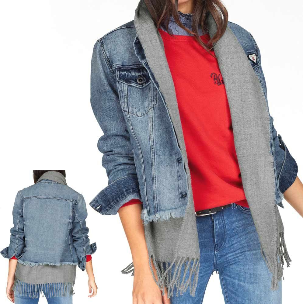 Scotch & Soda Jeansjacke Scotch & Soda Damen MarkenJeansjacke und Weste, blaugrau