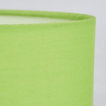 hofstein Tischleuchte »Aramo« aus Metall in Nickel und Stoff grün, ohne Leuchtmittel, Tischlampe mit Schalter am Kabel, 1xE27