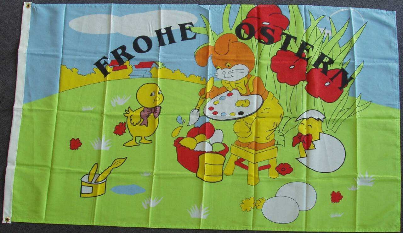 flaggenmeer Flagge Frohe Ostern 80 g/m²