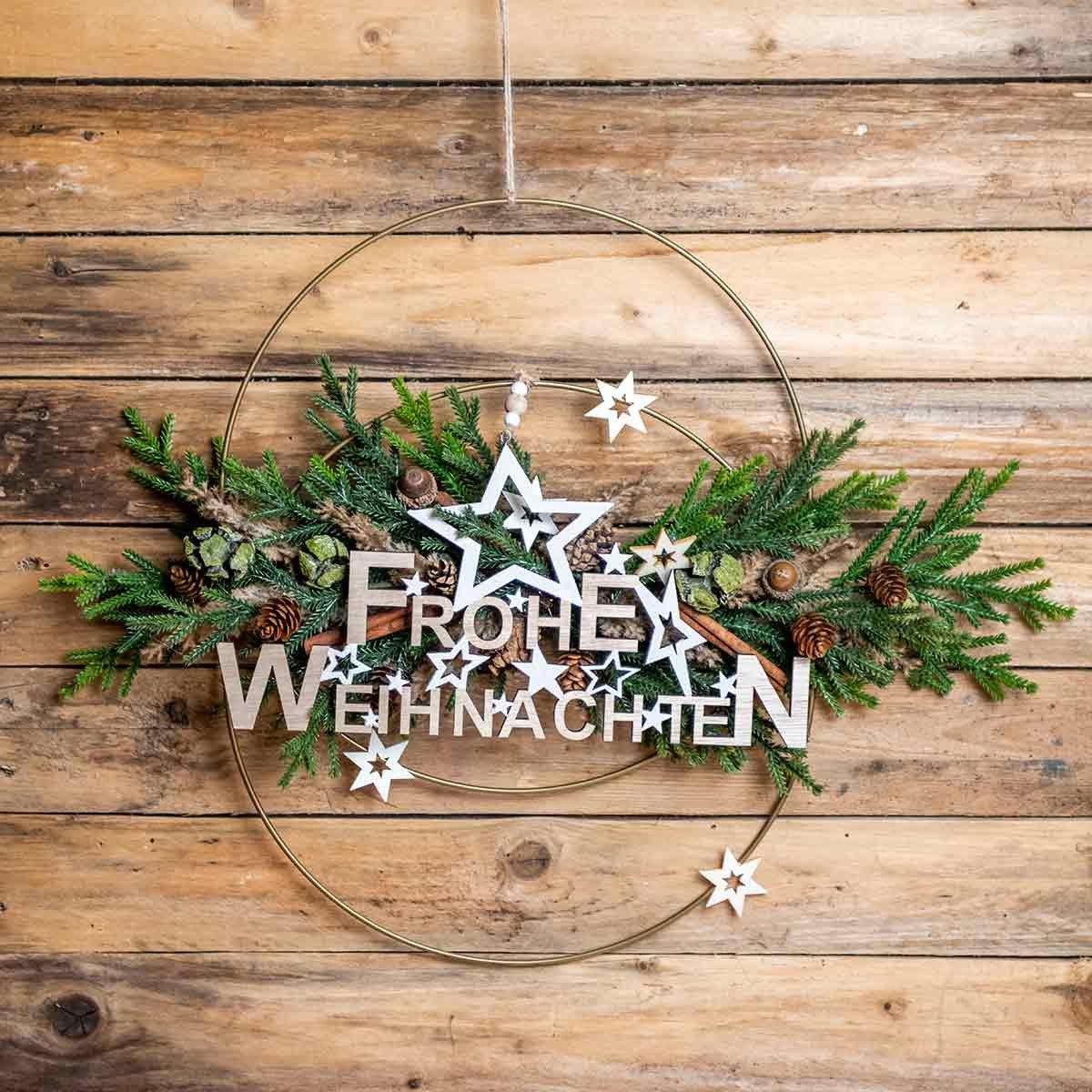 Viana Gartenfigur Metallring Deko Gold Scandi günstig online kaufen