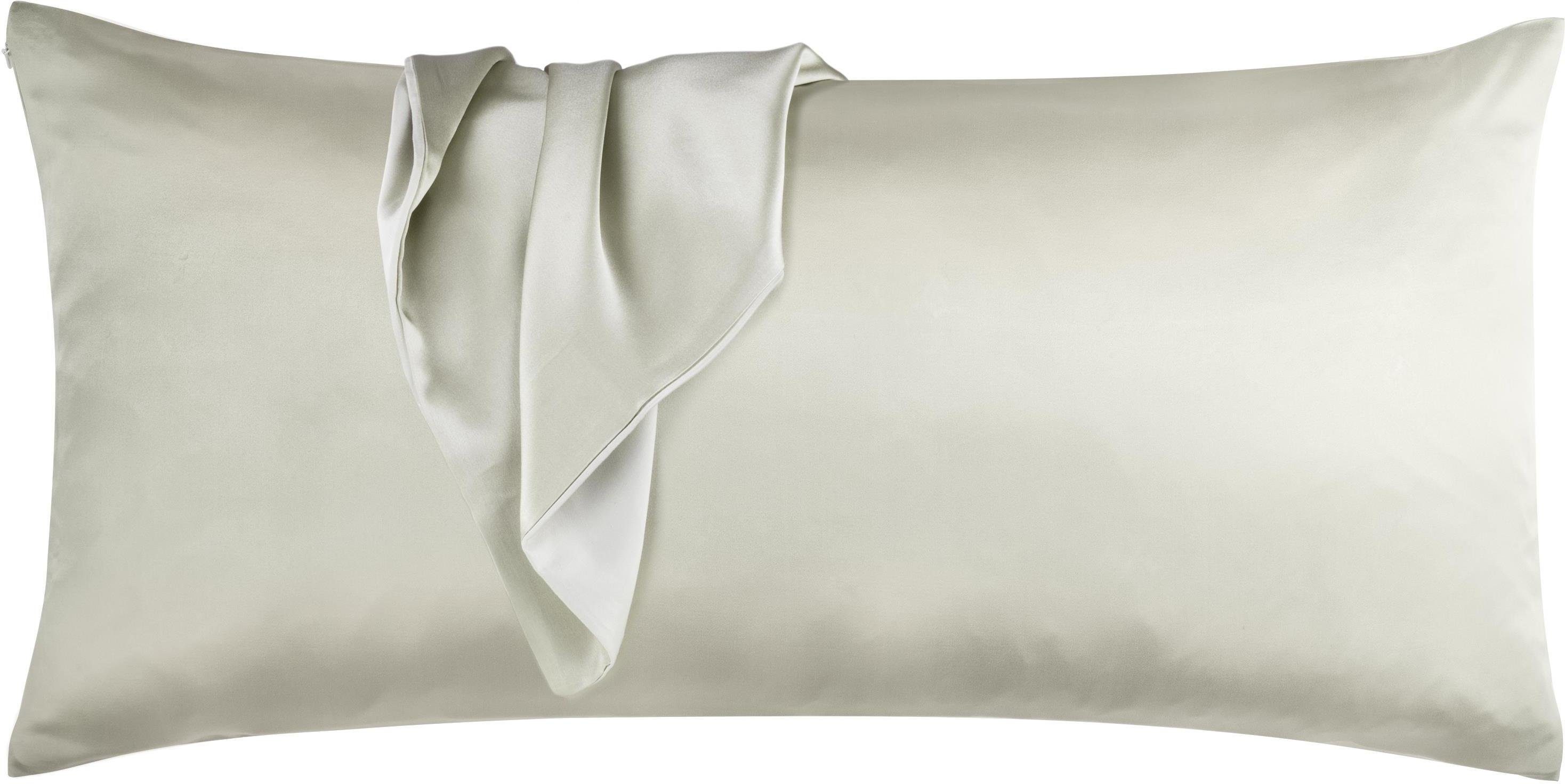 Kissenbezug Seiden Kissenbezug 40x80 cm Alia, Aspero (1 Stück), aus extra weichem und feinem Material ohne statisch aufgeladenes Haar