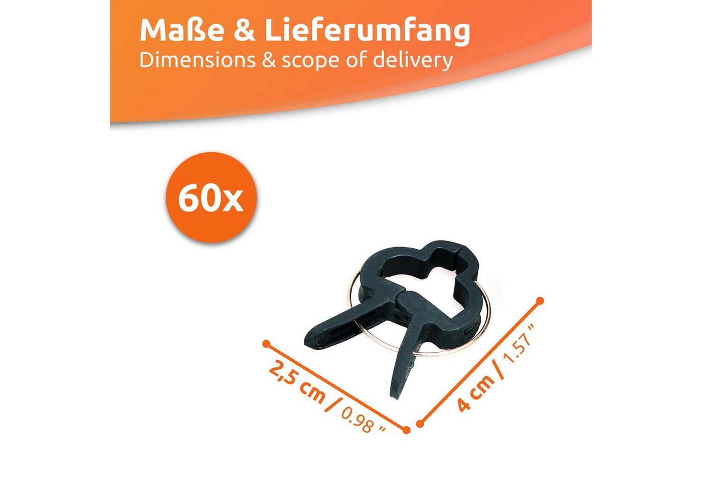 Thumbnail - ECENCE Gartenpflege-Set 60x Pflanzenclips klein Pflanzenklammern für