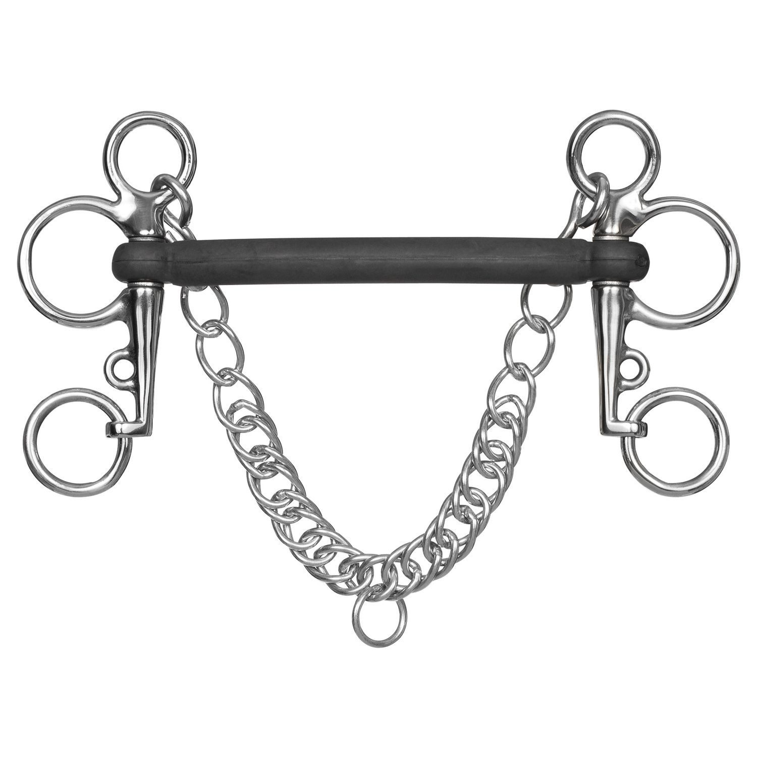 Waldhausen Stangengebiss Waldhausen Gummi Pelham Stange starr gebogen