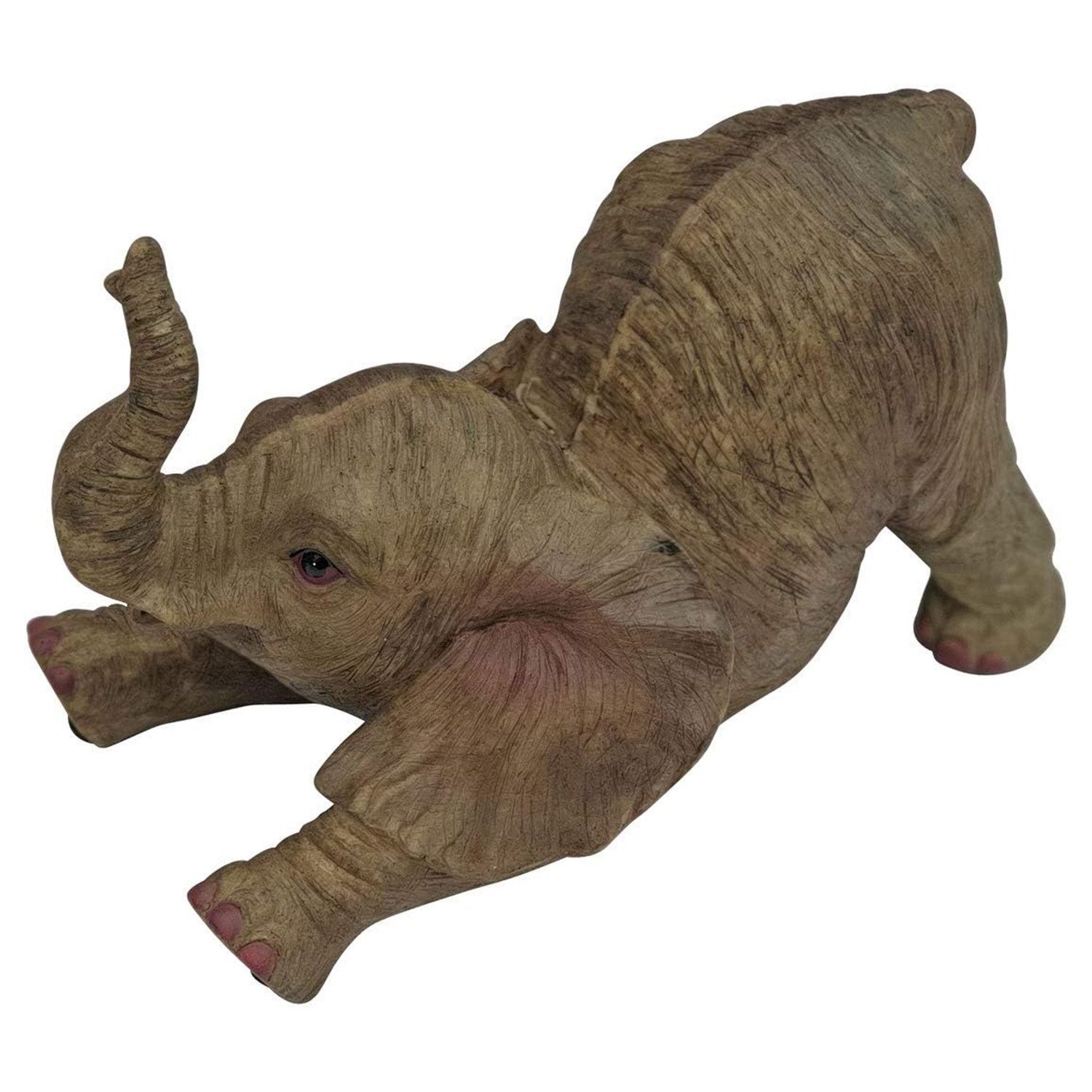 Tierfigur Elefant Elefantenfigur Glückselefant liegend Dekofigur