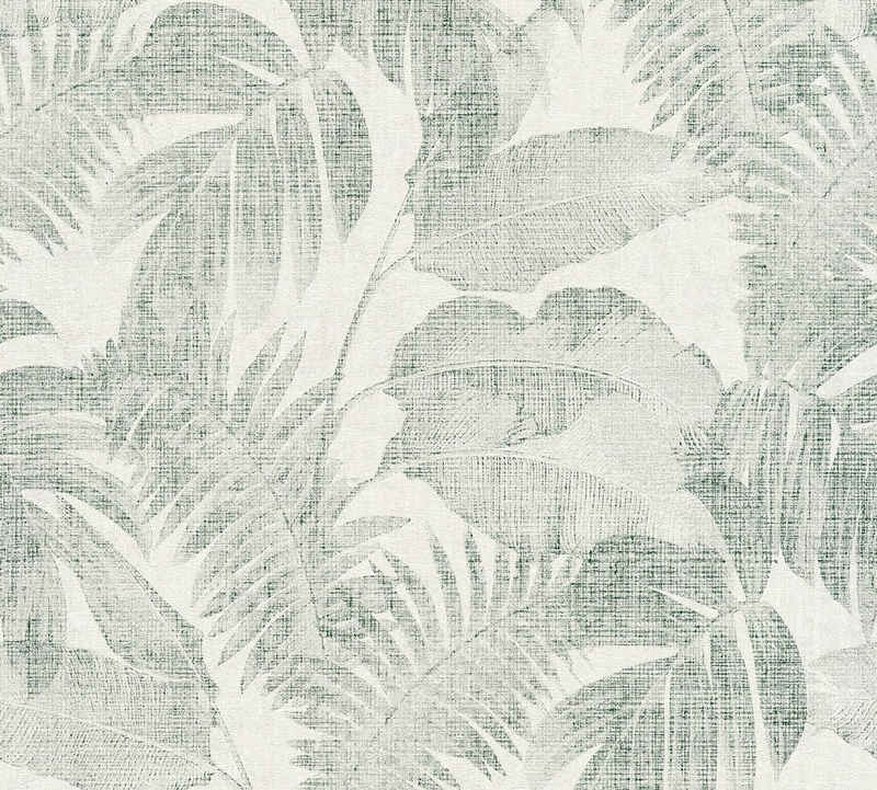 living walls Vliestapete New Walls Cosy & Relax mit Palmenblättern, strukturiert, floral, Palmentapete Tapete Dschungel