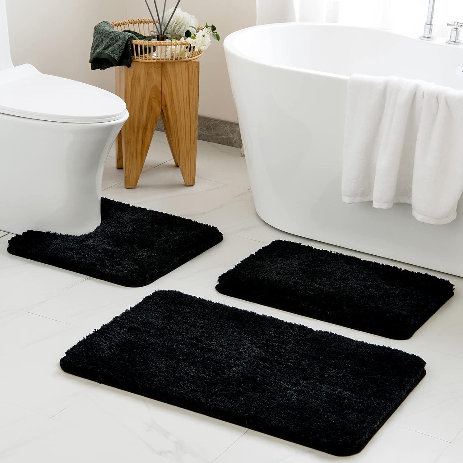 Sentidos Badematte badteppich rutschfest Eleganter Badezimmerteppich, günstig online kaufen
