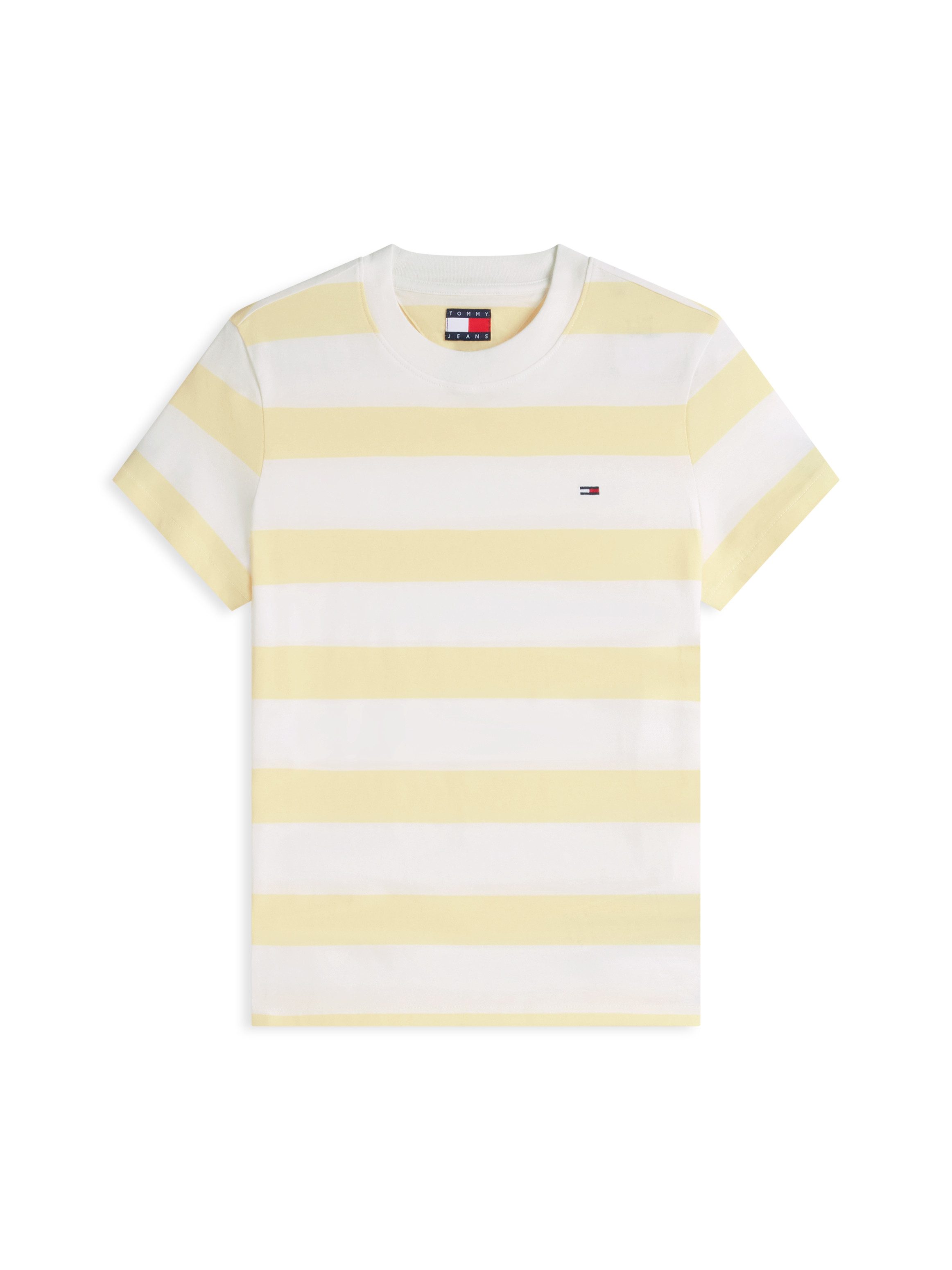 Tommy Jeans Kurzarmshirt TJW REG S FLAG JERSEY SS TEE EXT Baumwolle, regular fit, Kurzarm, Blockstreifen – Bild 5 von 5