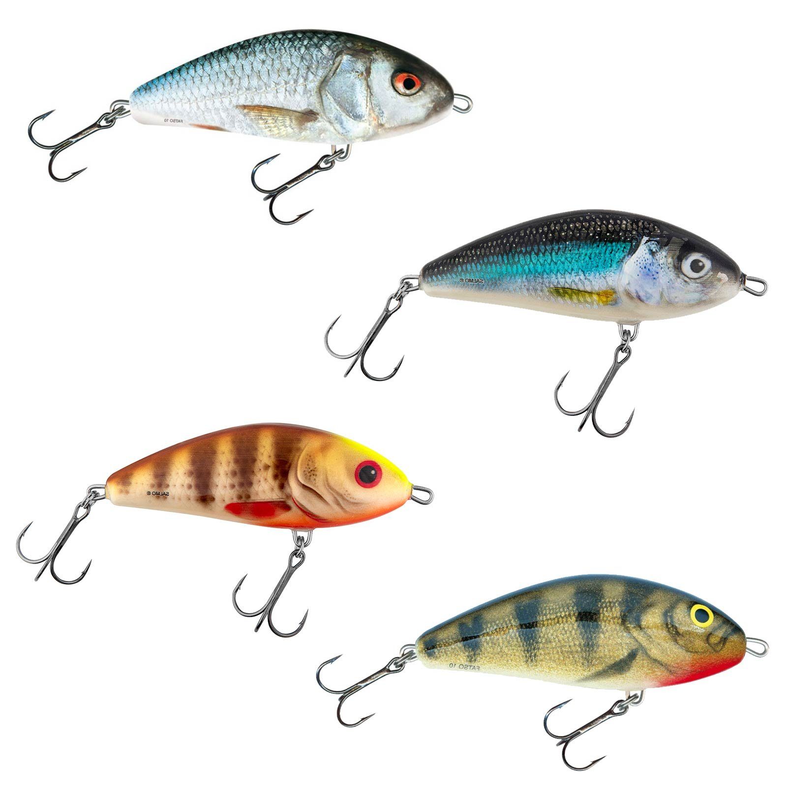 Salmo Kunstköder, Bleeding Floating 10cm Wobbler Salmo Shad Blue Fatso