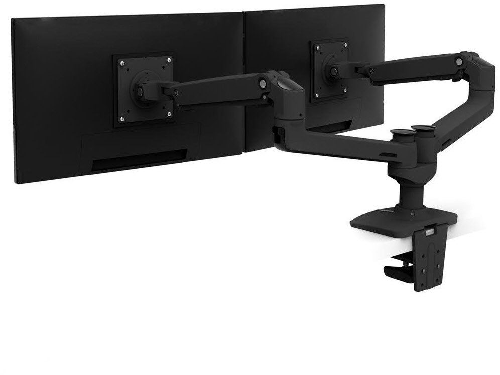 Ergotron Monitor-Halterung 45-245-224 - Ergotron LX Dual Side-by-Side Arm, (bis 24,00 Zoll, Doppelschirmlösung für Tischmontage)
