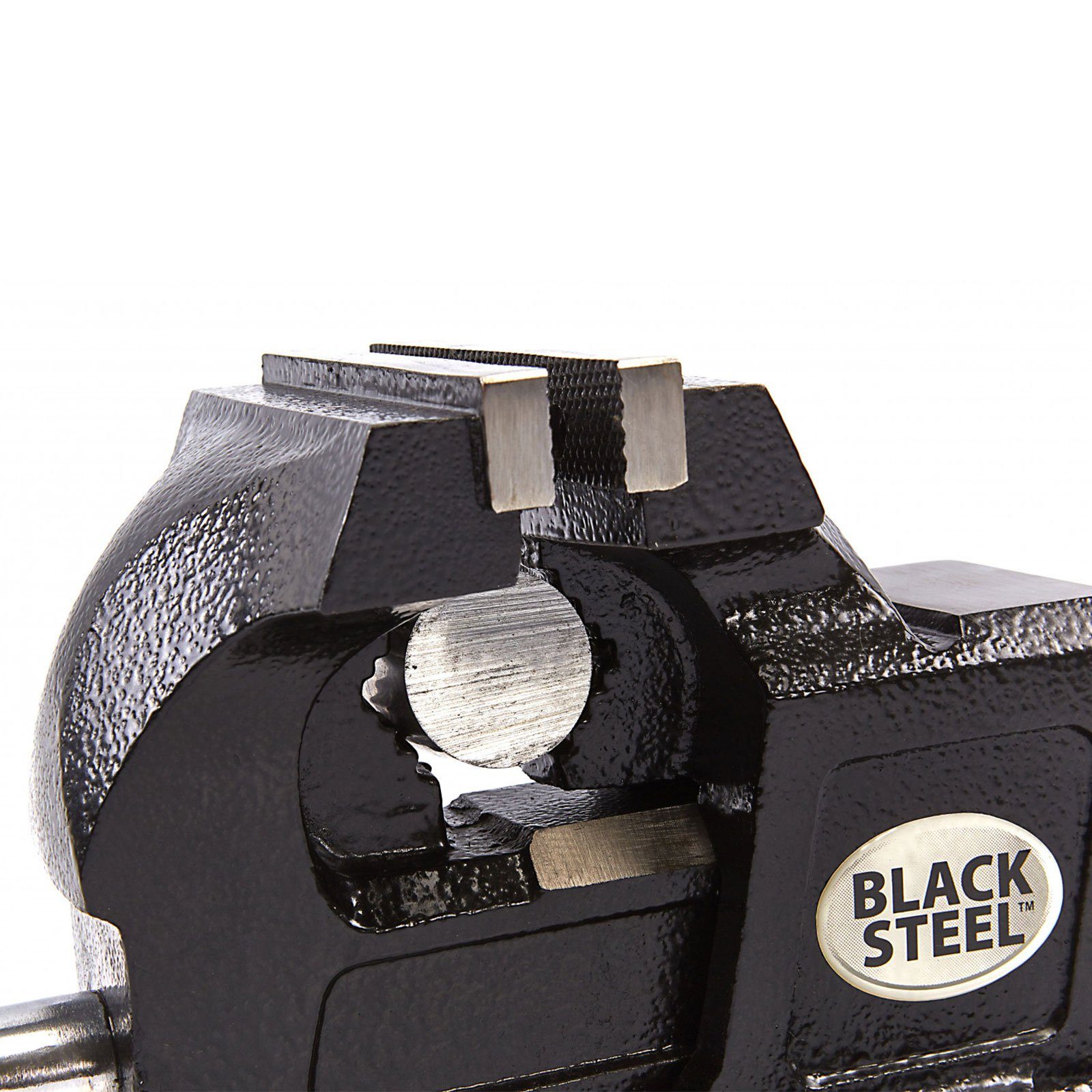 Weber GmbH Schraubstock Stahl-Schraubstock mit Rohrklemmung 200 mm, schwarz, Werkbankschraubstock feststehend