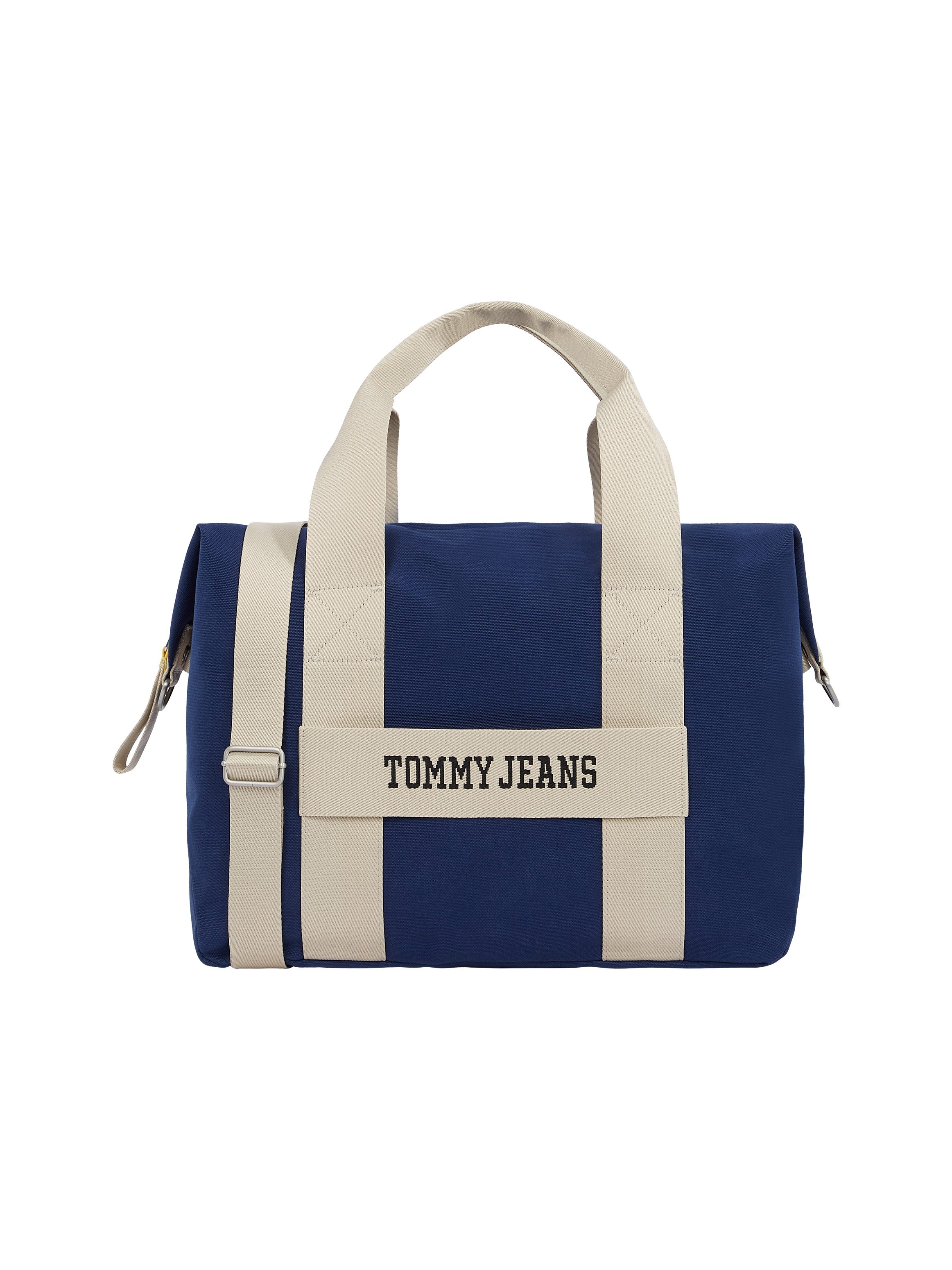 Tommy Jeans Weekender TJM RETRO COOL DUFFLE, Unisex Umhängetasche, Henkeltasche, Schultertasche mit Kontrastbesatz