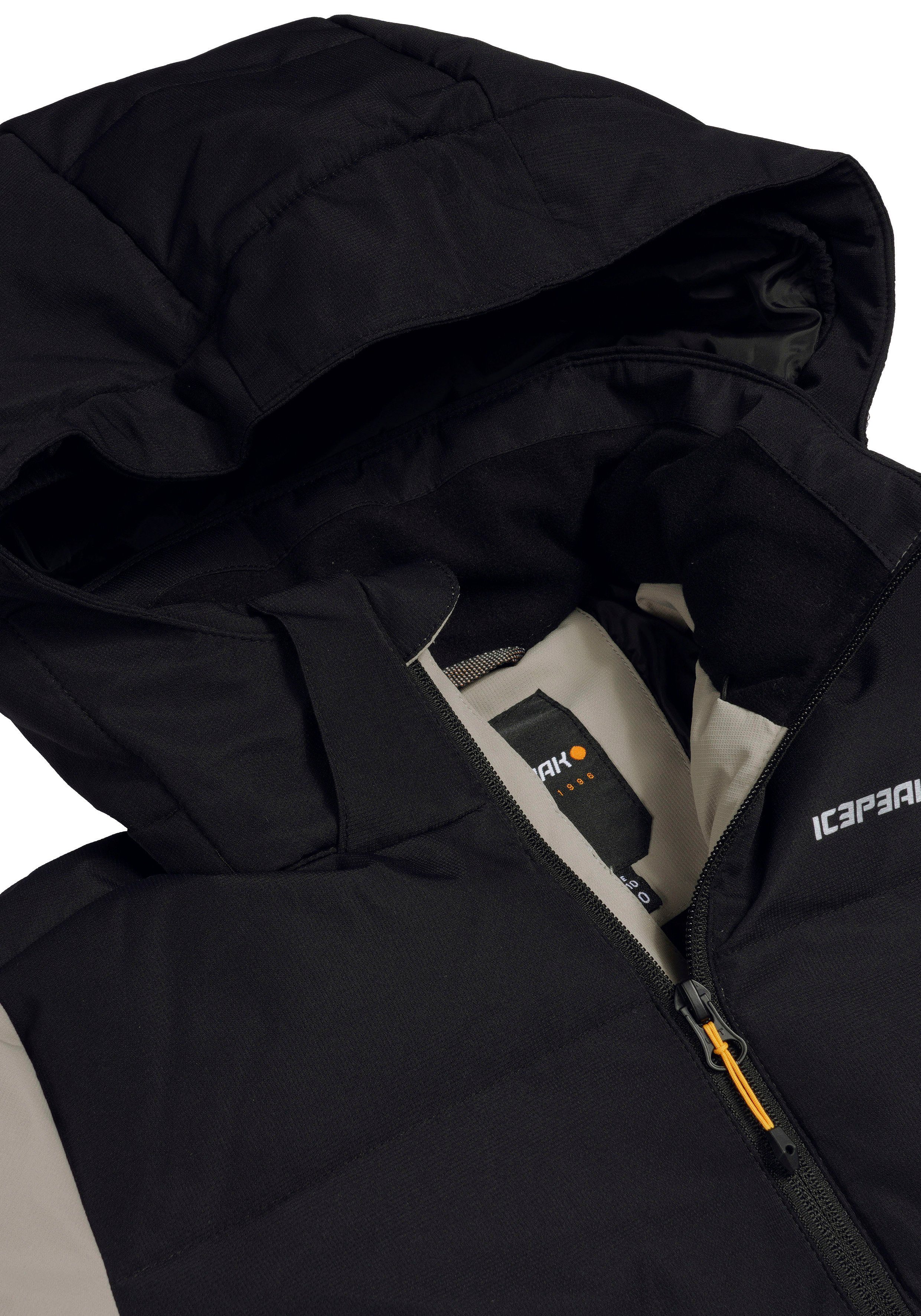 Icepeak Skijacke K Kopfhörerkabel STEEL SKIJACKE Innentasche GREY der an für Öffnung mit LOUIN