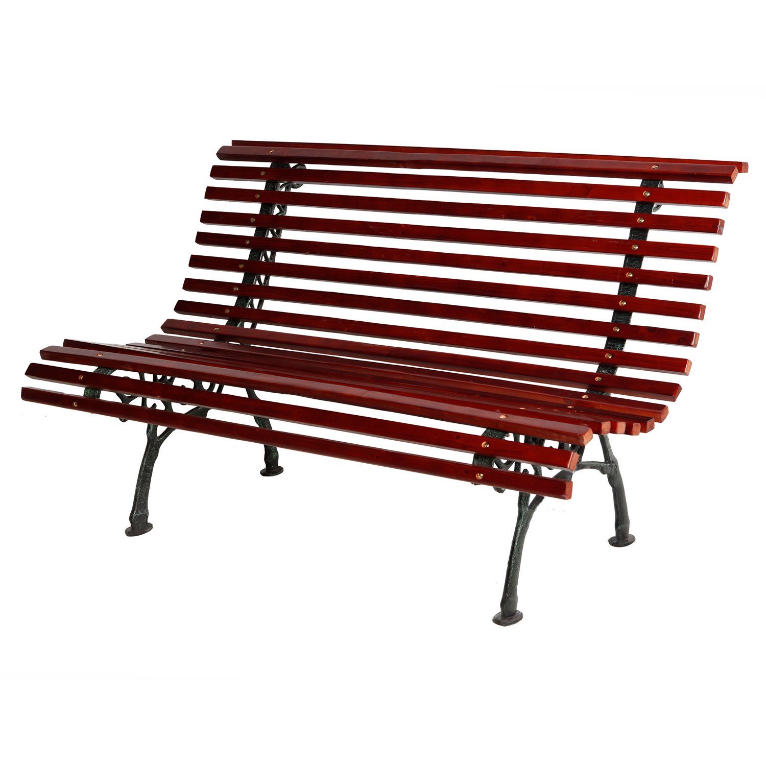 INDA-Exclusiv Eckbank Gartenbank Parkbank Sitzbank Holzbank Metall B150xT70xH80cm