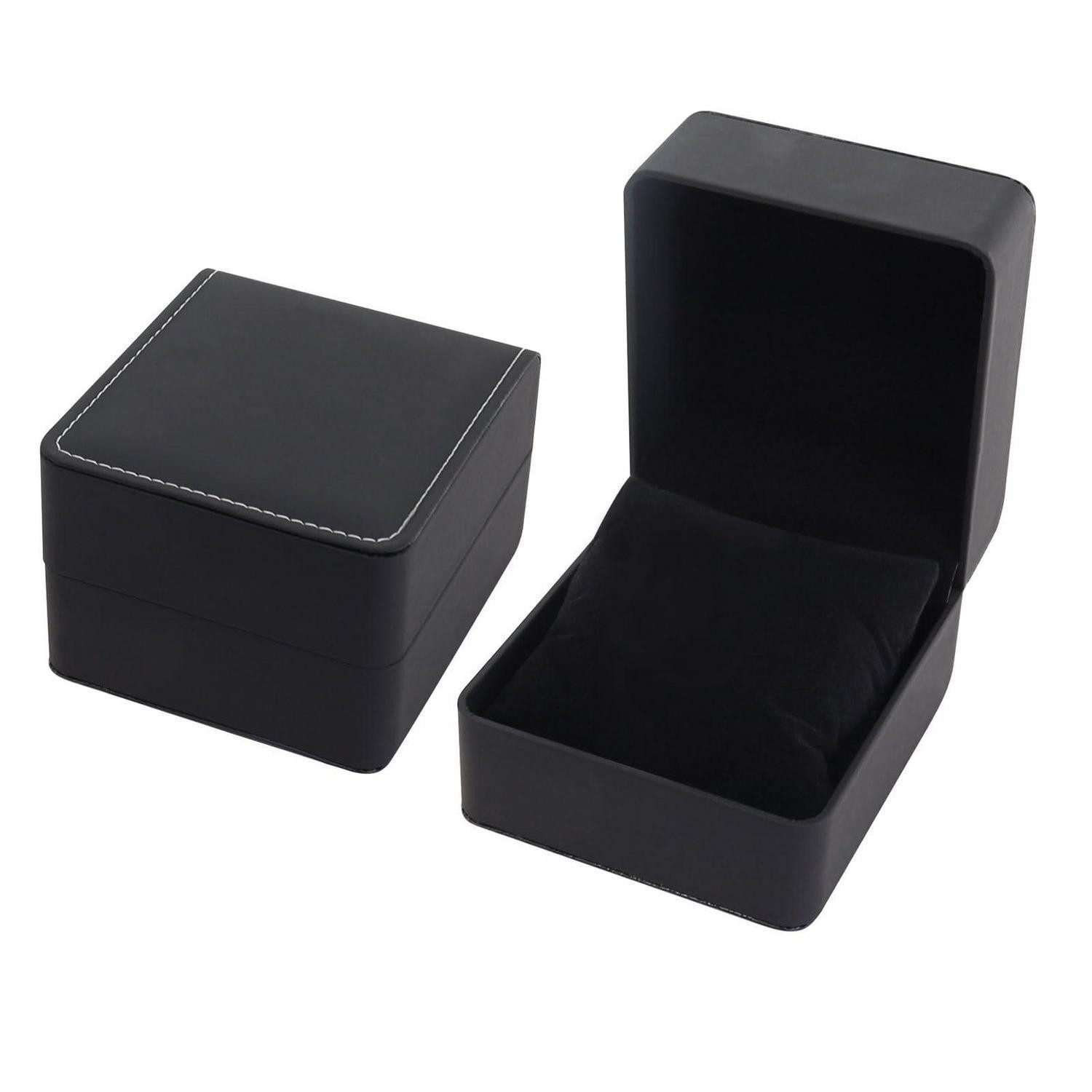 LuxusKollektion Uhrenbox Uhrenbox Lederoptik Schwarz (1 St)