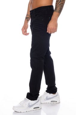 Cipo & Baxx Slim-fit-Jeans Herren Jeans Hose im basic Look mit dezenten dicken Nähten Elastisches Material für angenehmen Tragekomfort