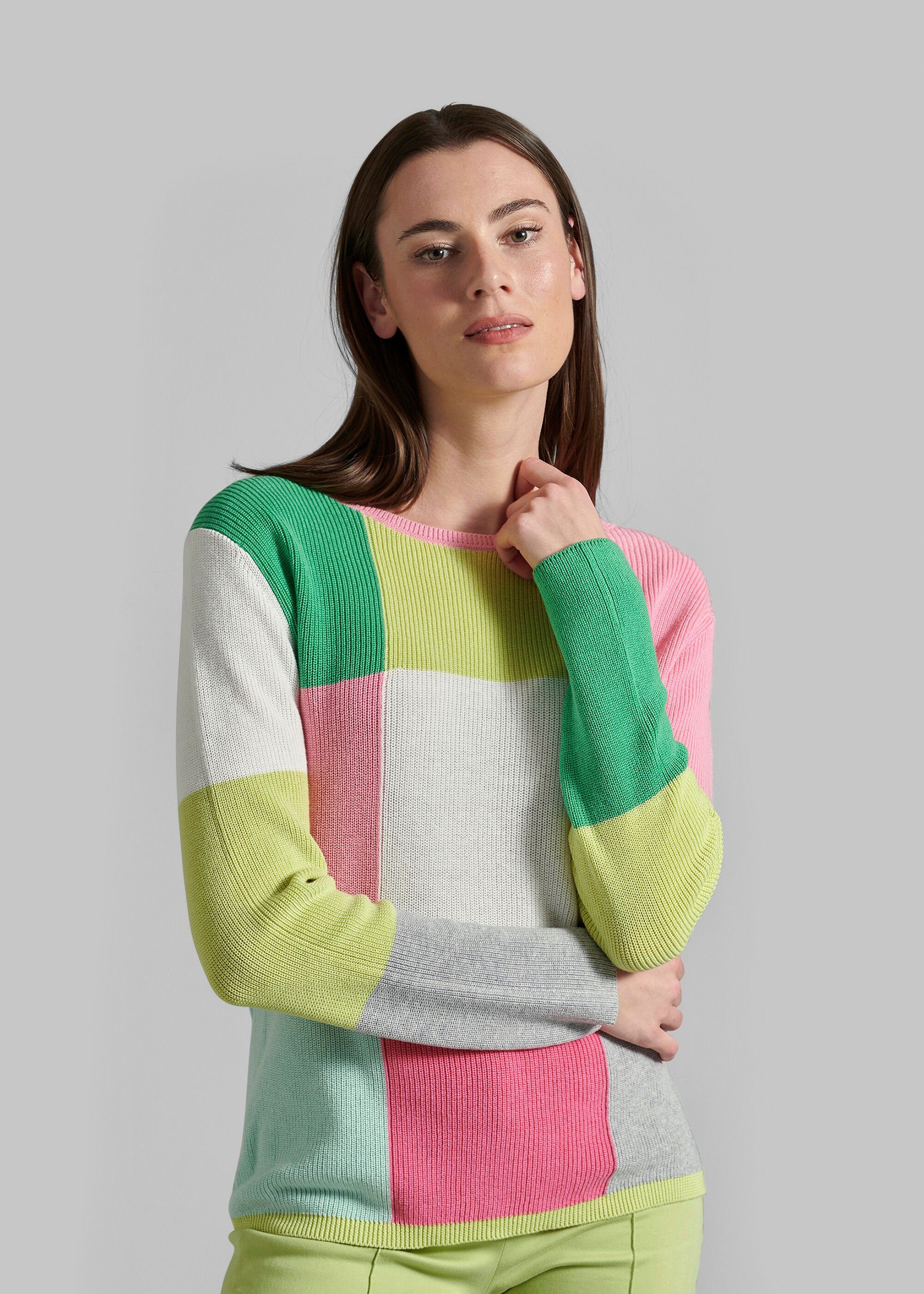 eve in paradise Rundhalspullover Elli mit tollen Karos