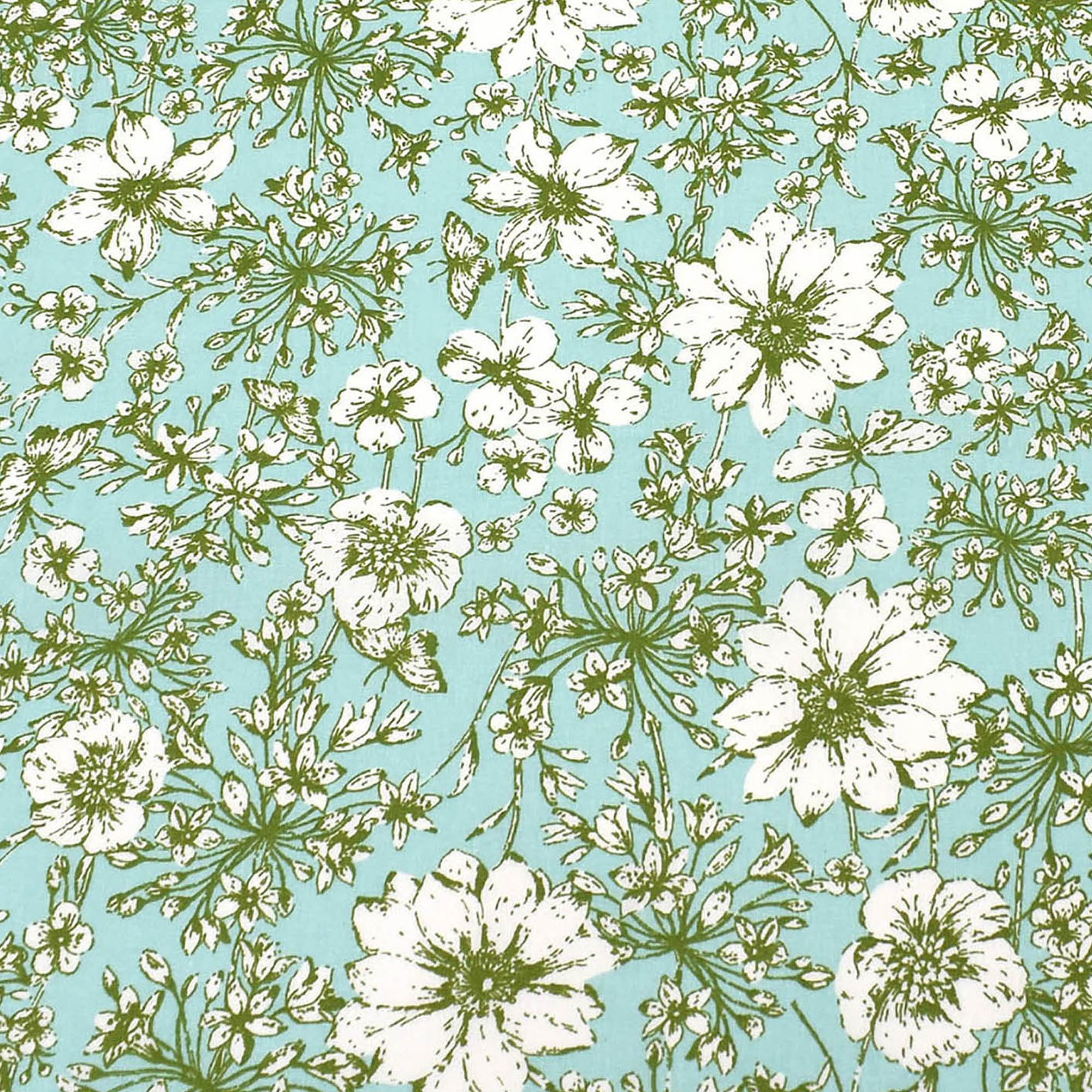 MAGAM-Stoffe Stoff Blumen, Baumwollstoff aus Frankreich OEKO-TEX Meterware ab 50cm