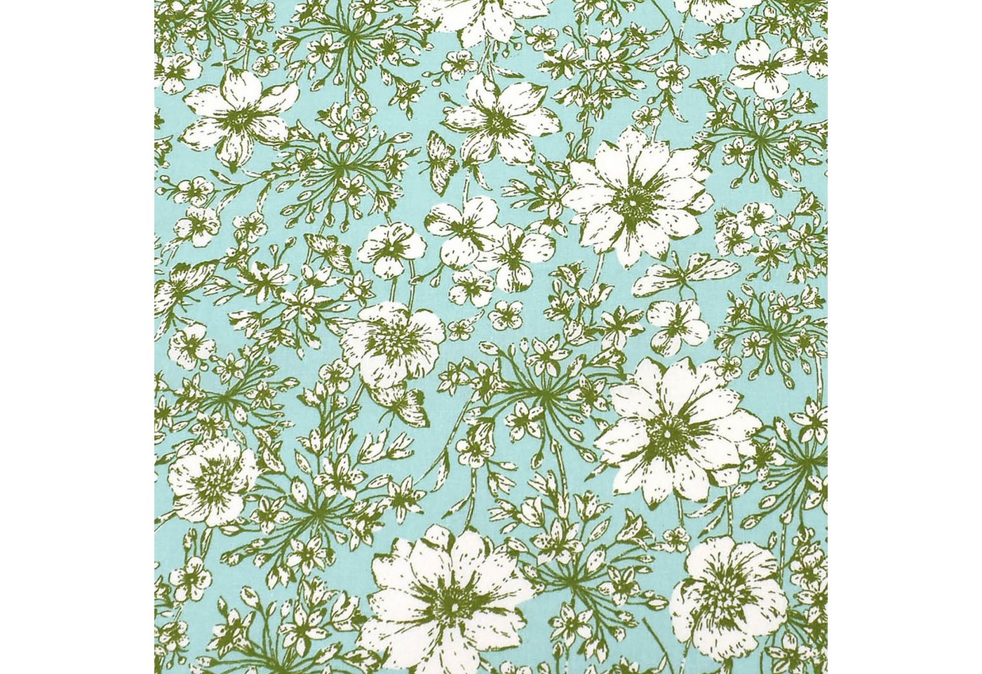 Thumbnail - MAGAM-Stoffe Stoff Blumen, Baumwollstoff aus Frankreich OEKO-TEX Meterware ab 50cm