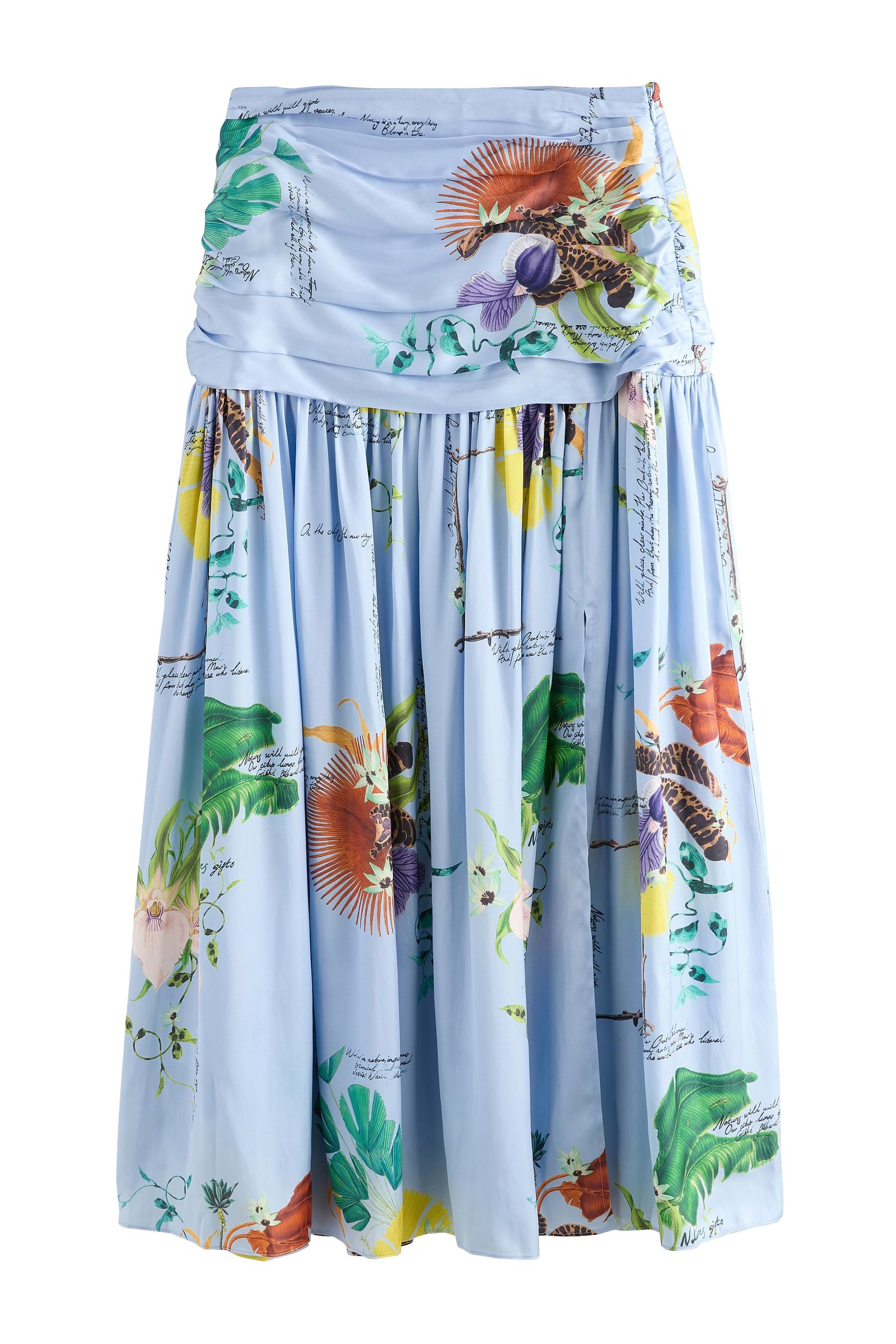Next Maxirock Kew Collection Maxirock aus Satin Pflanzenmotiv (1-tlg)