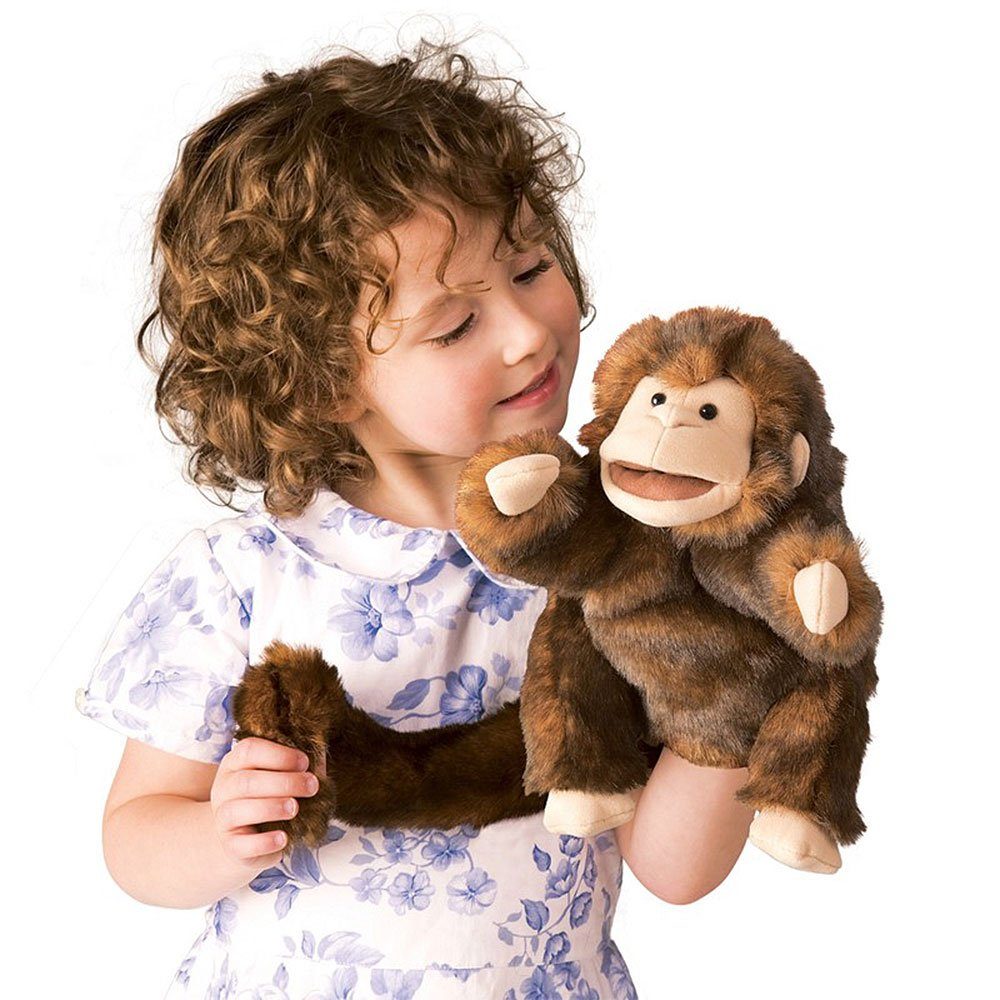 Folkmanis Handpuppen Handpuppe Folkmanis Handpuppe Braunes Äffchen 2123 (Packung)