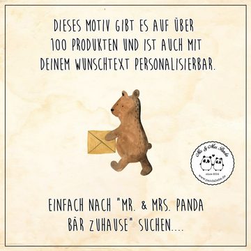 Mr. & Mrs. Panda Sporttasche Bär Zuhause - Schwarz - Geschenk, Teddy, Stoffbeutel, Teddybär, Sport (1-tlg), Weiche Kordel