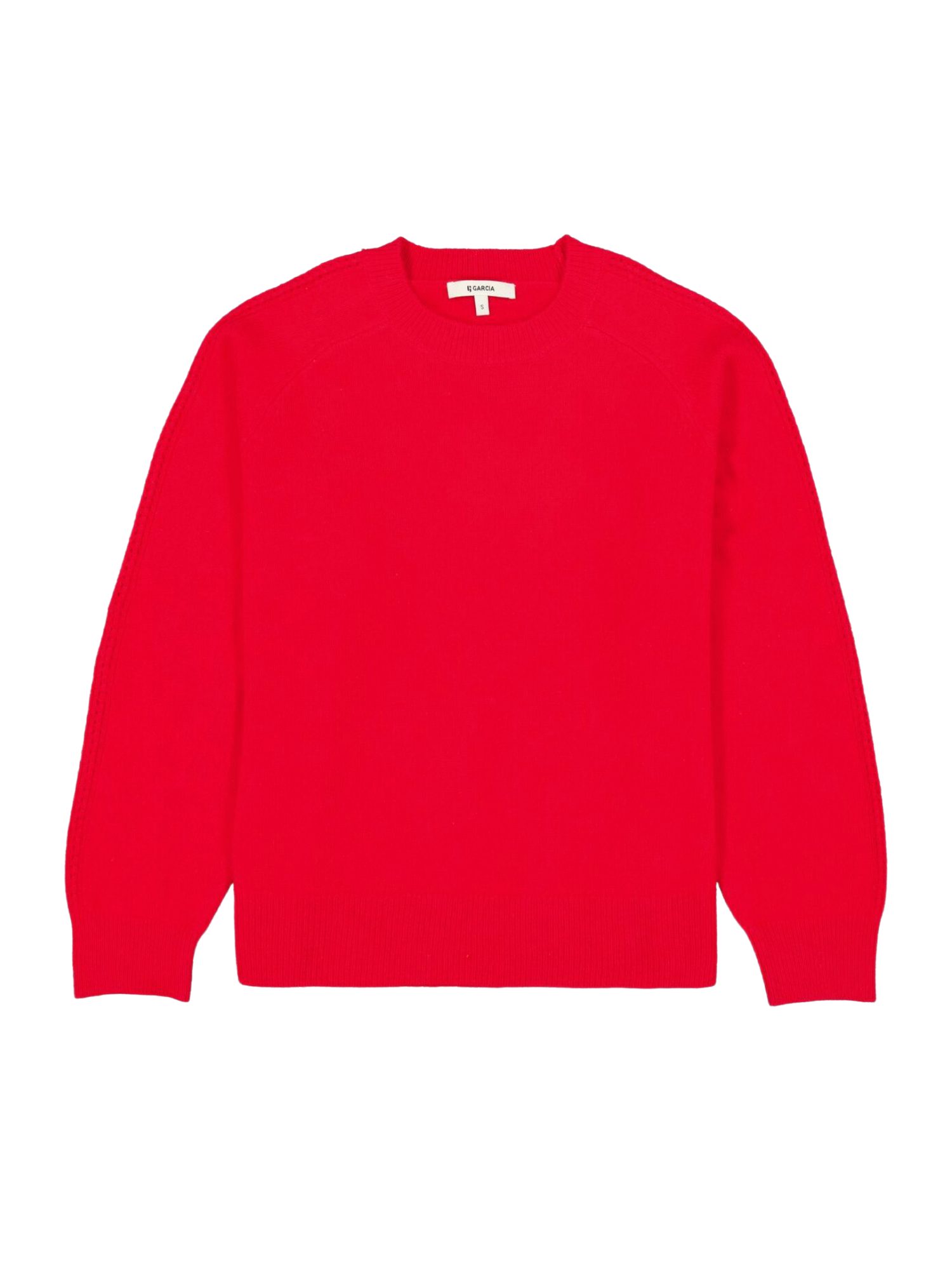 Garcia Strickpullover rot,Casual,Baumwolle,Unifarben,Rundhals,Langarm,Regular Fit