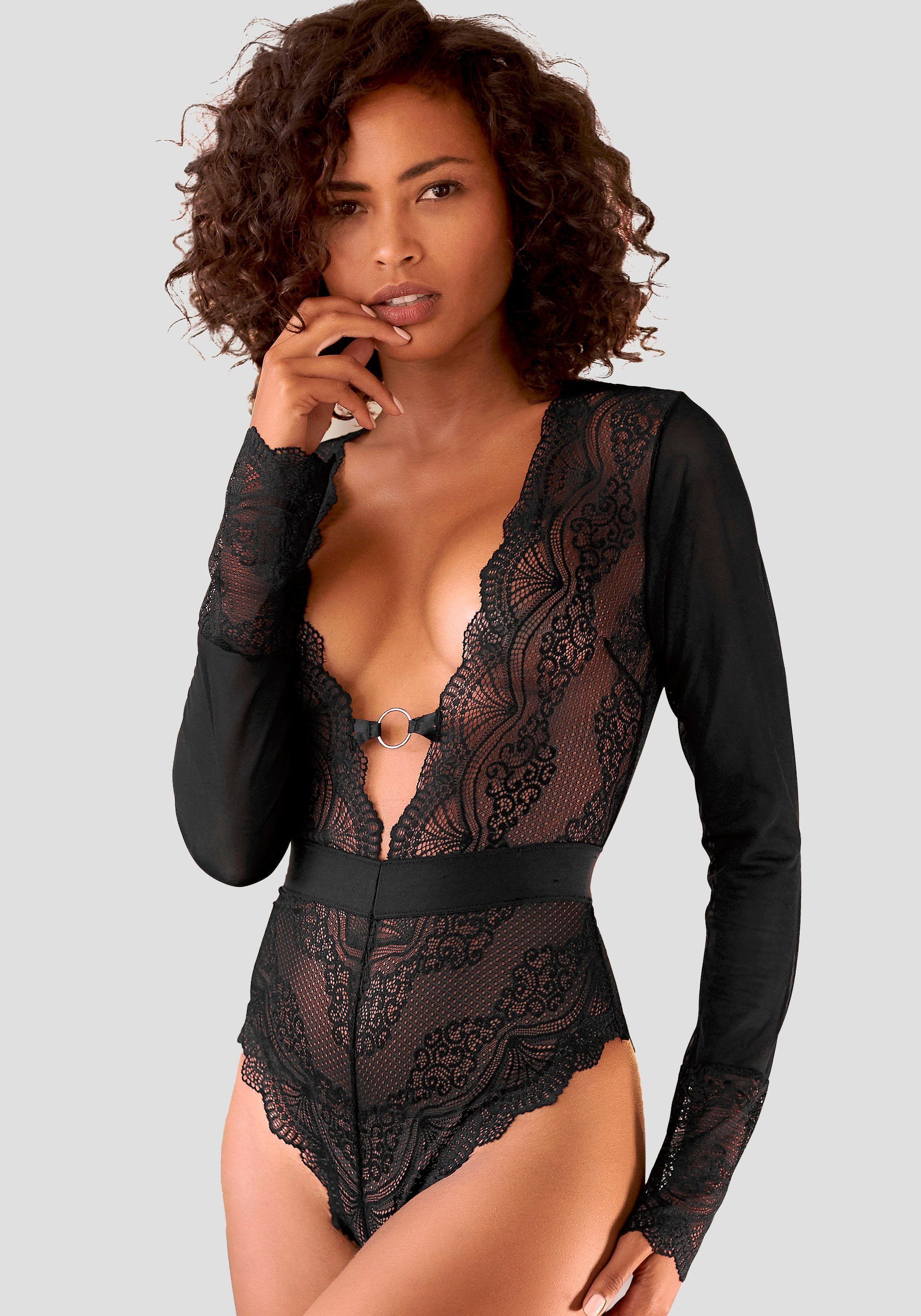 LASCANA Body aus transparenter Spitze, sexy Dessous