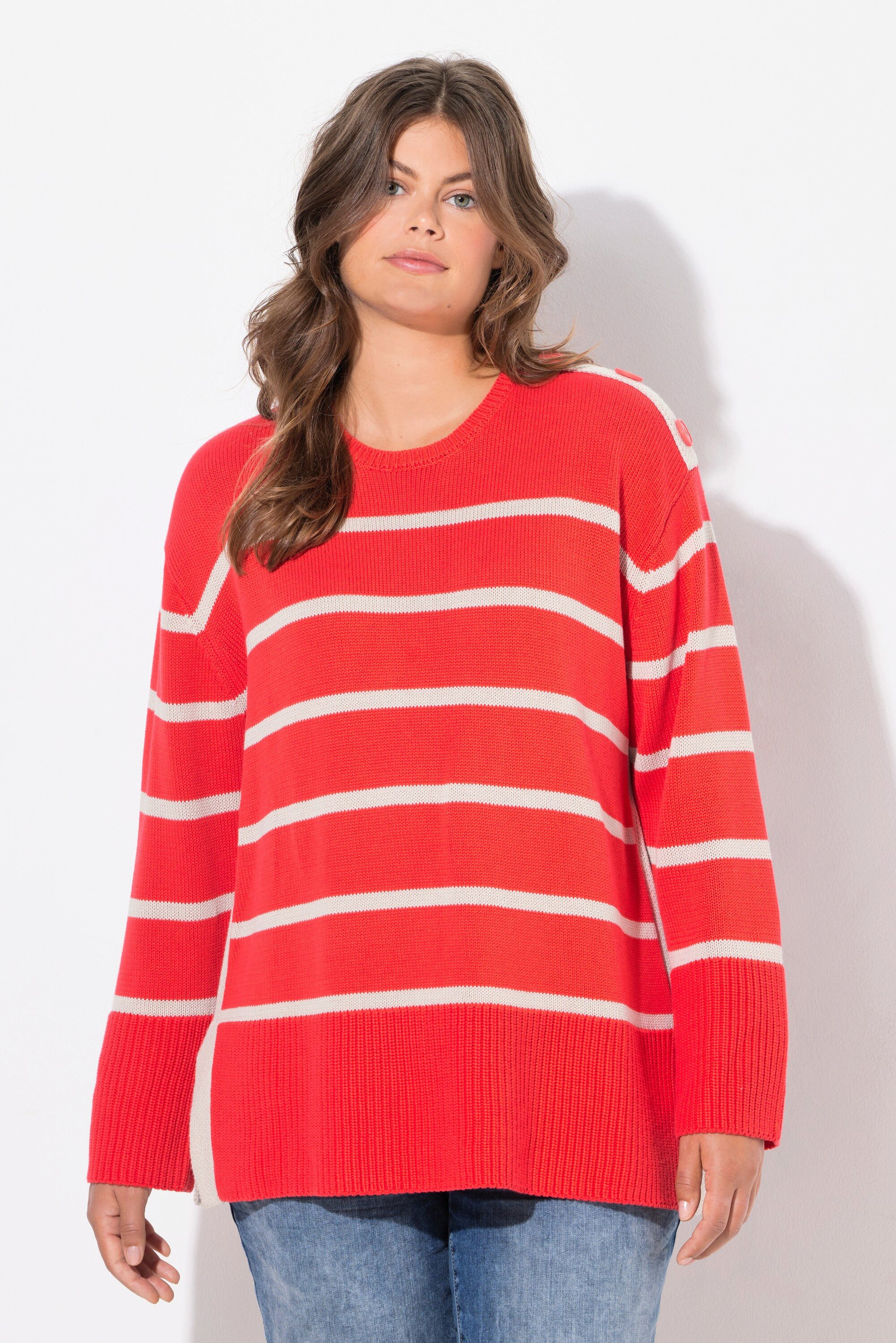 Strickpullover Ringel Strickpullover Langarm Rundhals