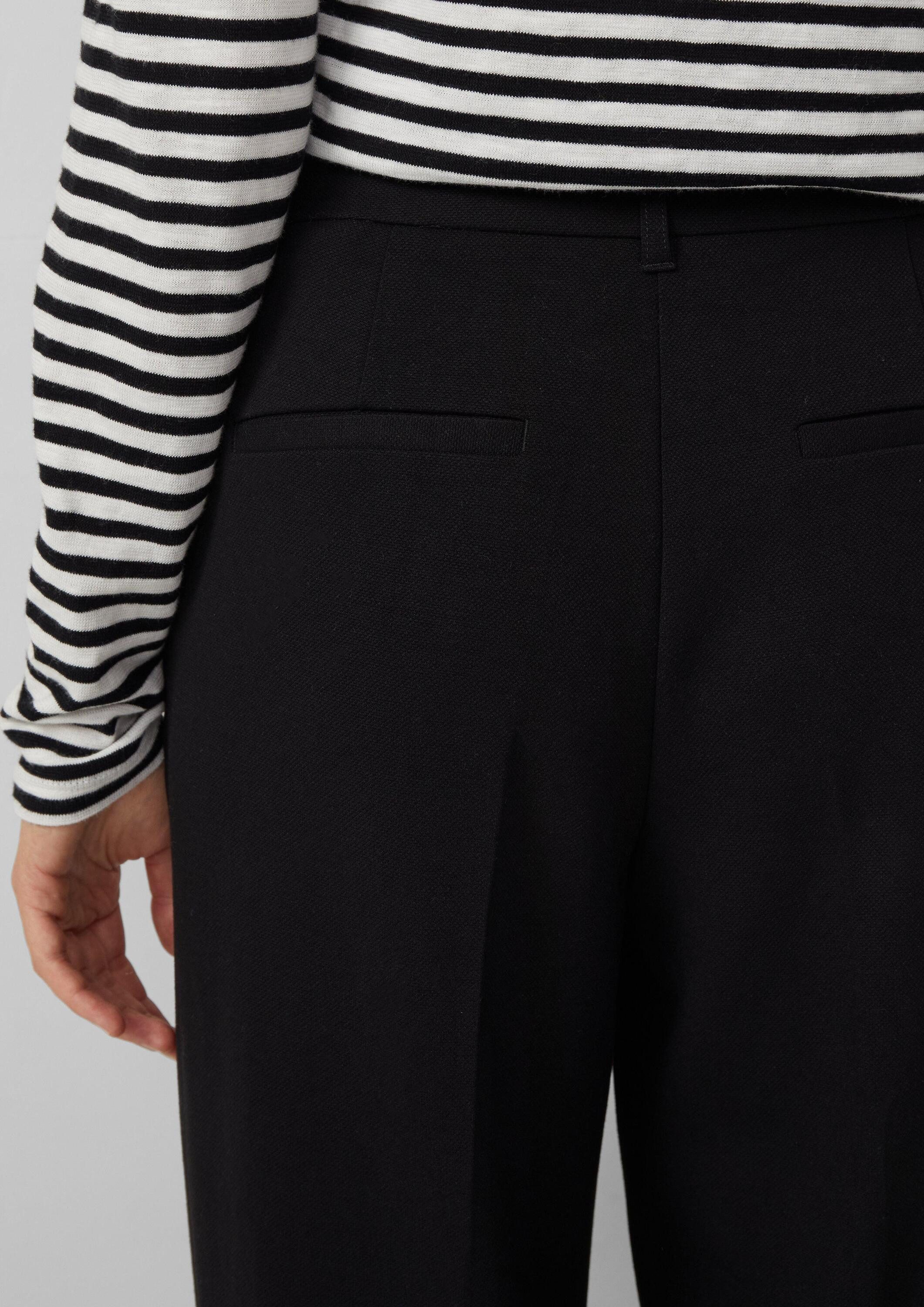 s.Oliver Chinos Hose Wide-Leg-Hose aus Struktur-Jersey