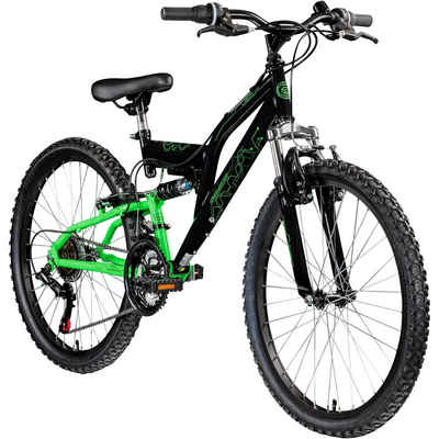 Galano Mountainbike FS180, 18 Gang, Kettenschaltung, Jugendfahrrad ab 8 130-145 cm MTB Fully Fahrrad Mädchen Jungen