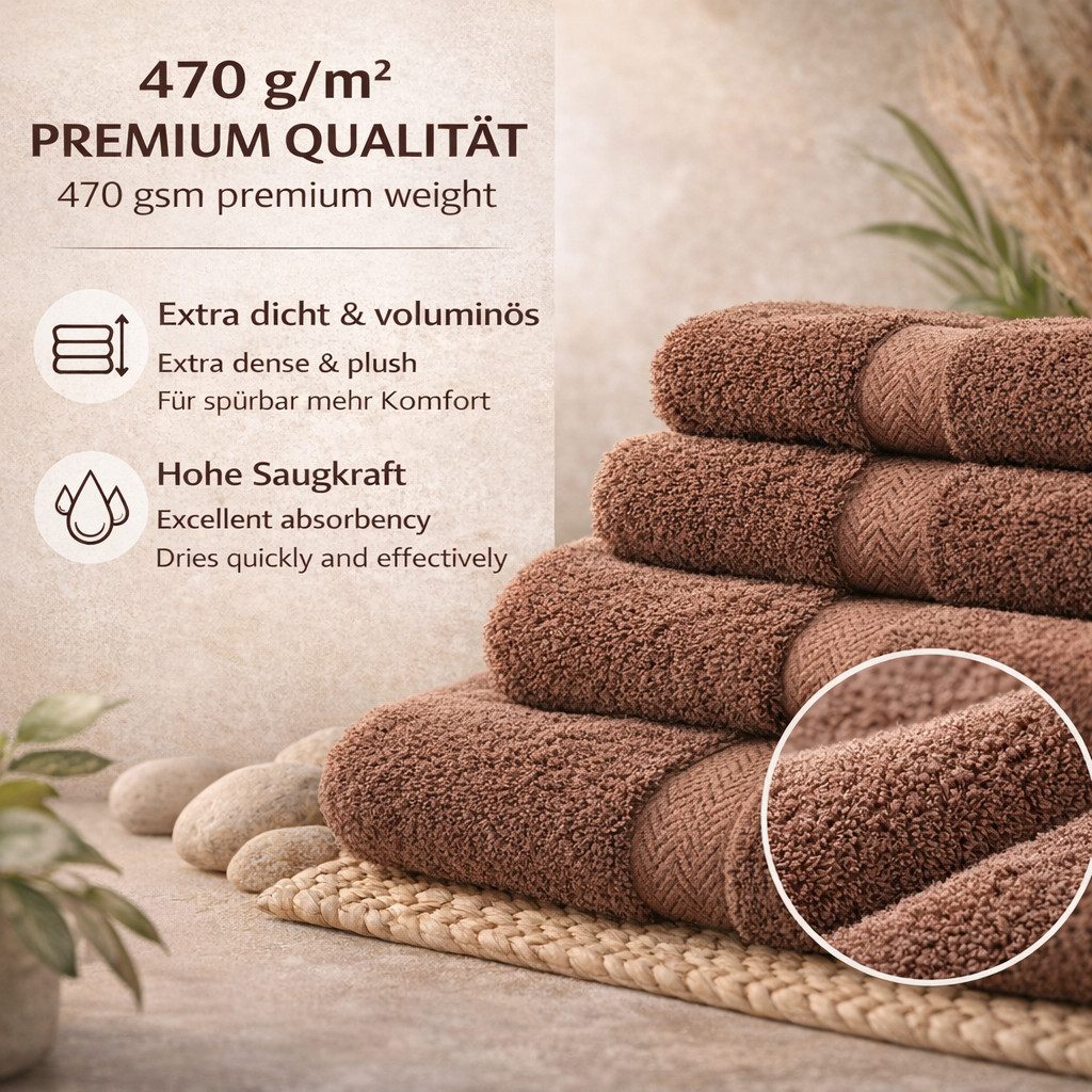 Betz Handtücher 10-teiliges Handtuch Set Premium, 100% Baumwolle (10-St), 4 Handtücher 50x100 cm, 2 Duschtücher 70x140 cm, 2 Gästetücher 30x50 – Bild 4 von 5
