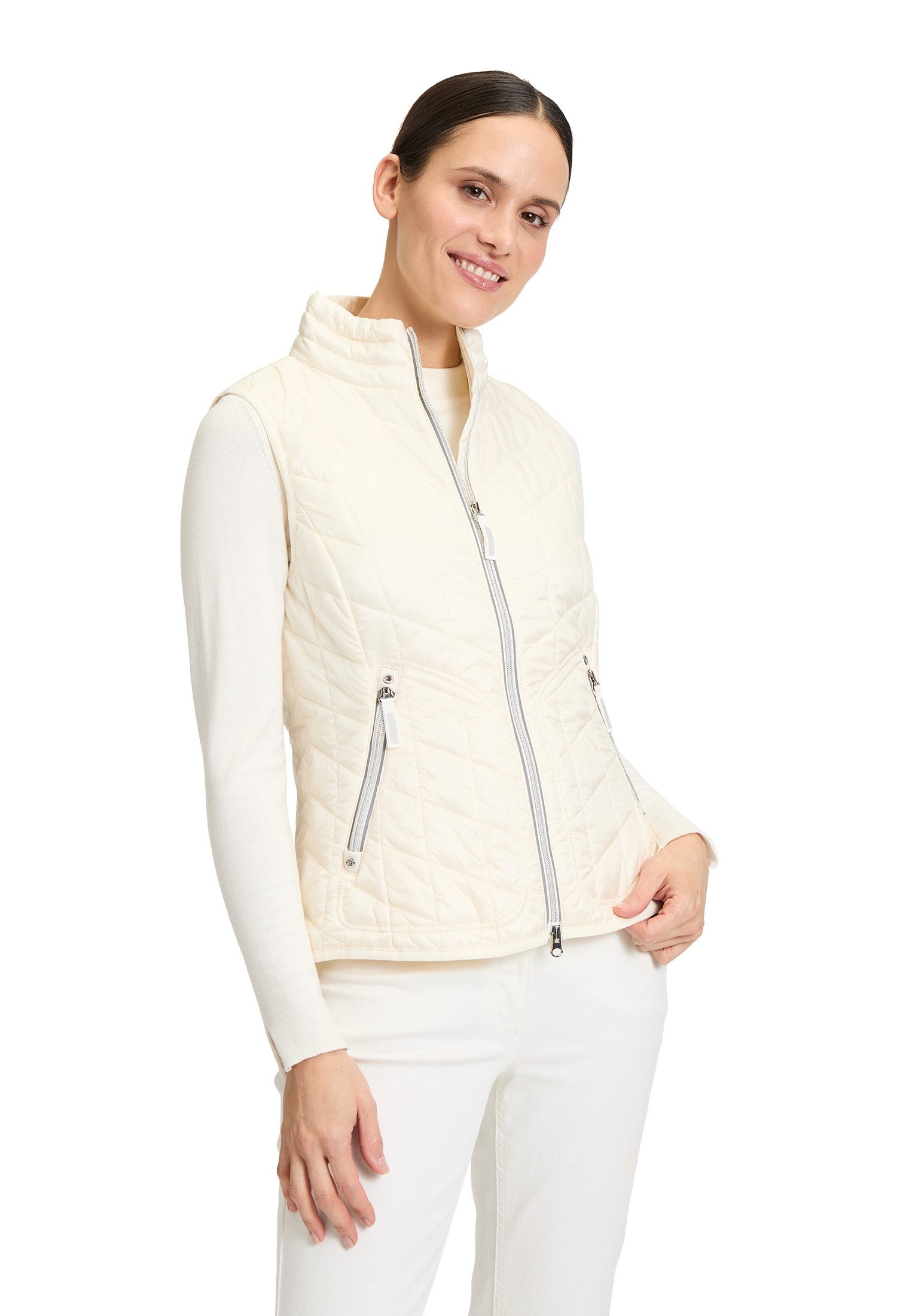 Strickweste Betty Barclay Steppweste mit Stehkragen