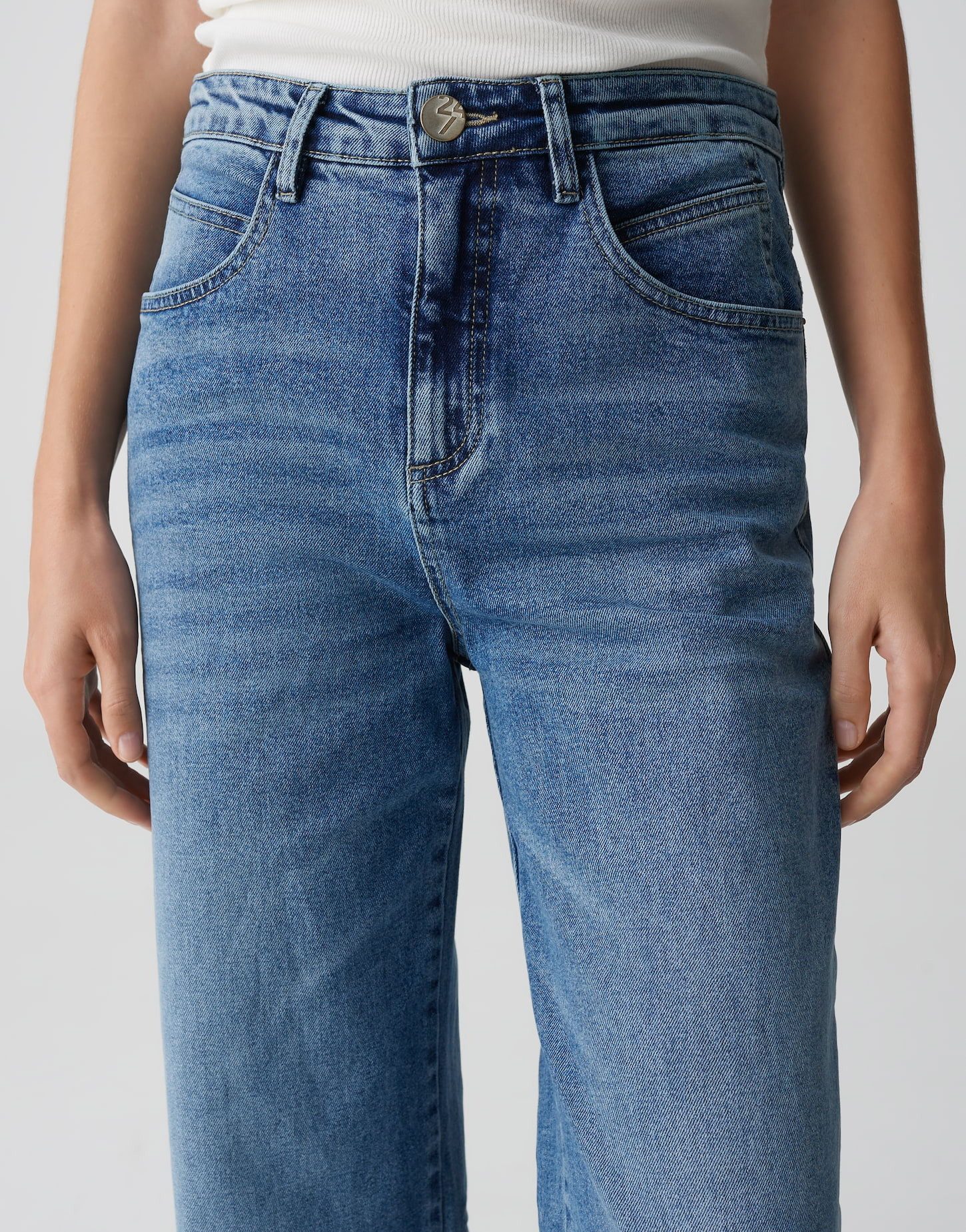 OPUS Weite Jeans MIVY FRESH High Rise aus Baumwollmix – Bild 4 von 5