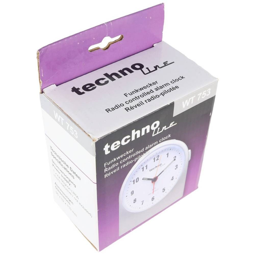 Techno Line Wecker Klassischer Funkwecker mit analoger Zeitanzeige WT 753