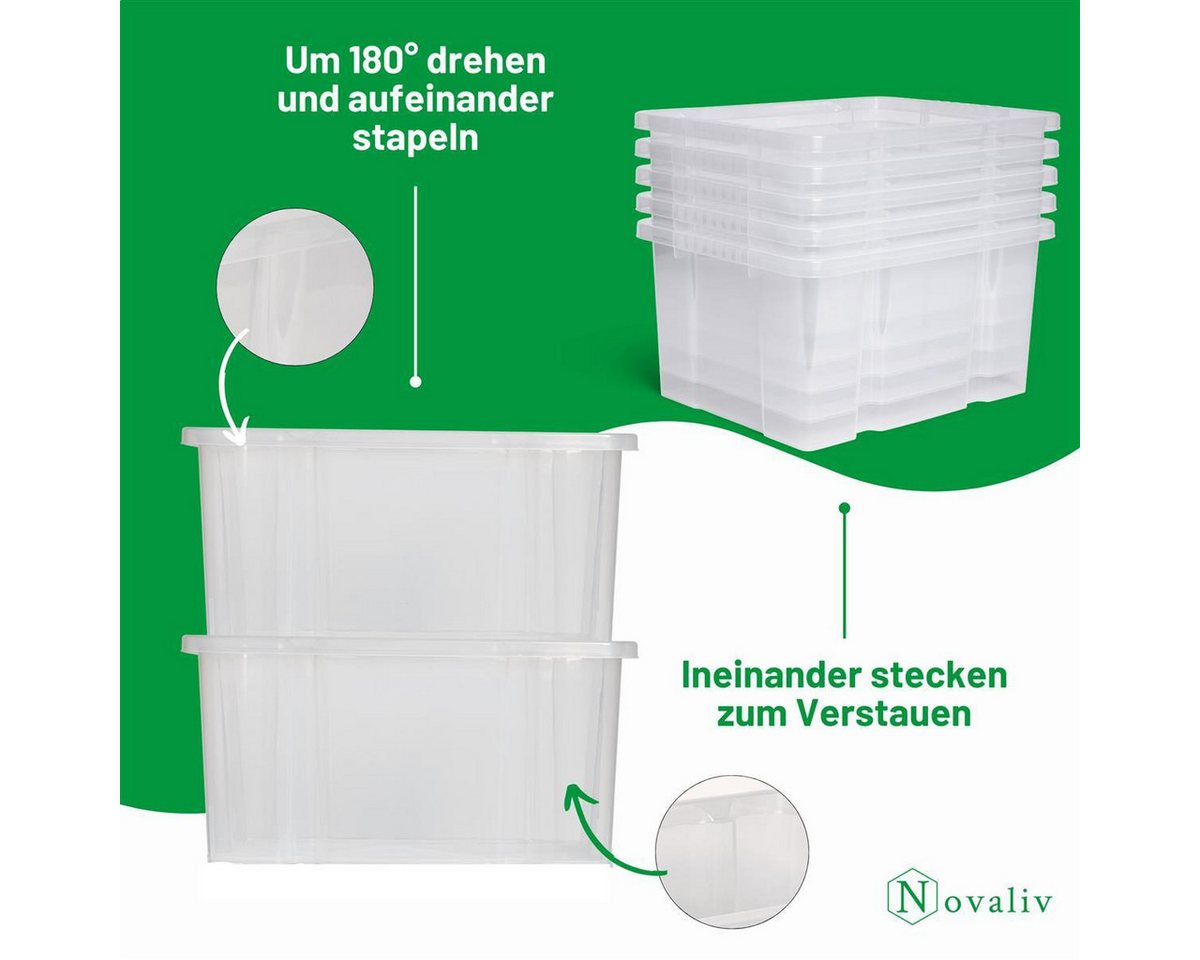 Thumbnail - Novaliv Aufbewahrungsbox - (1 St), 1x Aufbewahrungsbox, 1x Deckel